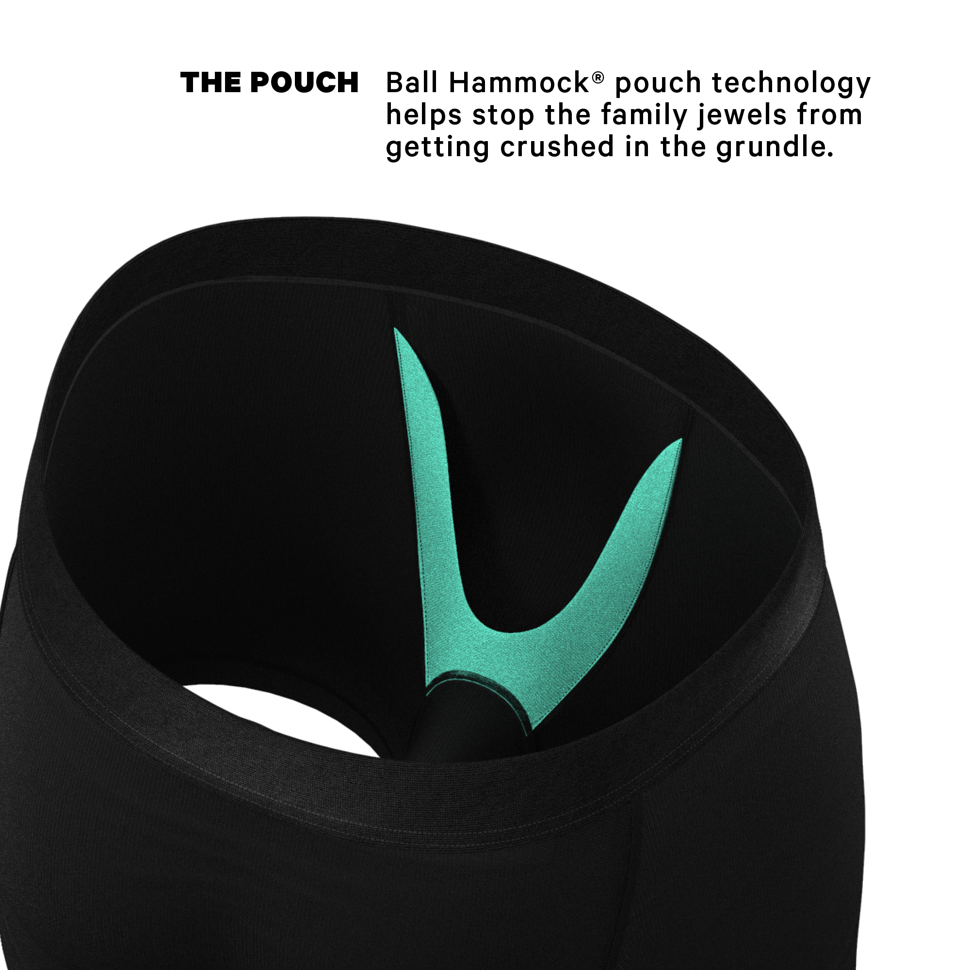 The 009 | Black Tuxedo Ball Hammock® Pouch Underwear
