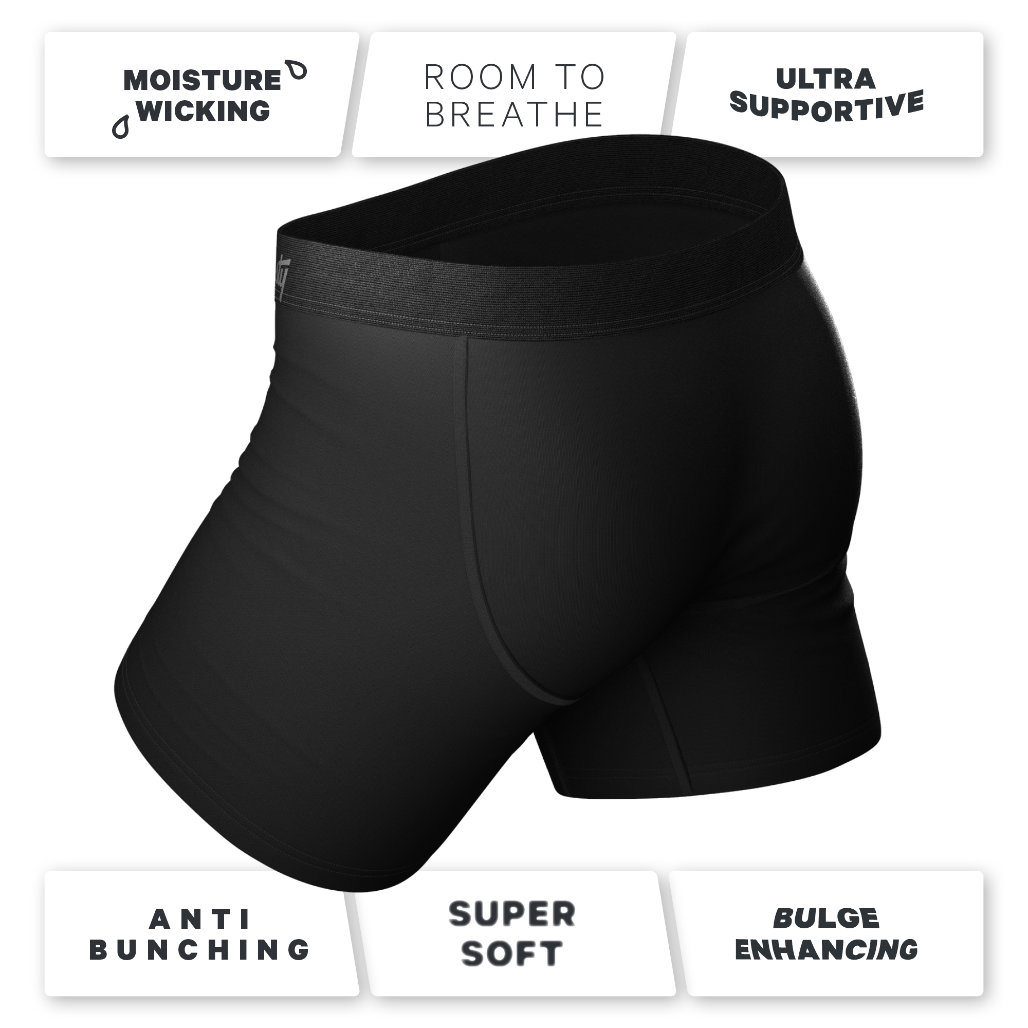 The 009 | Black Tuxedo Ball Hammock® Pouch Underwear