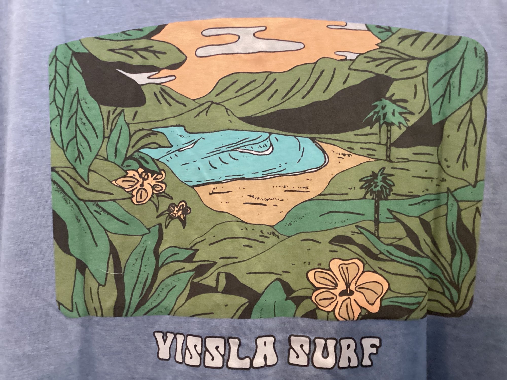 Vissla Secret Shores Cosmic Wash Tee Denim Blue