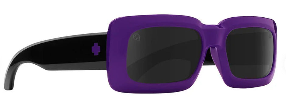 Spy Ninety Six Purple Black Happy Gray Black Mirror Sunglasses