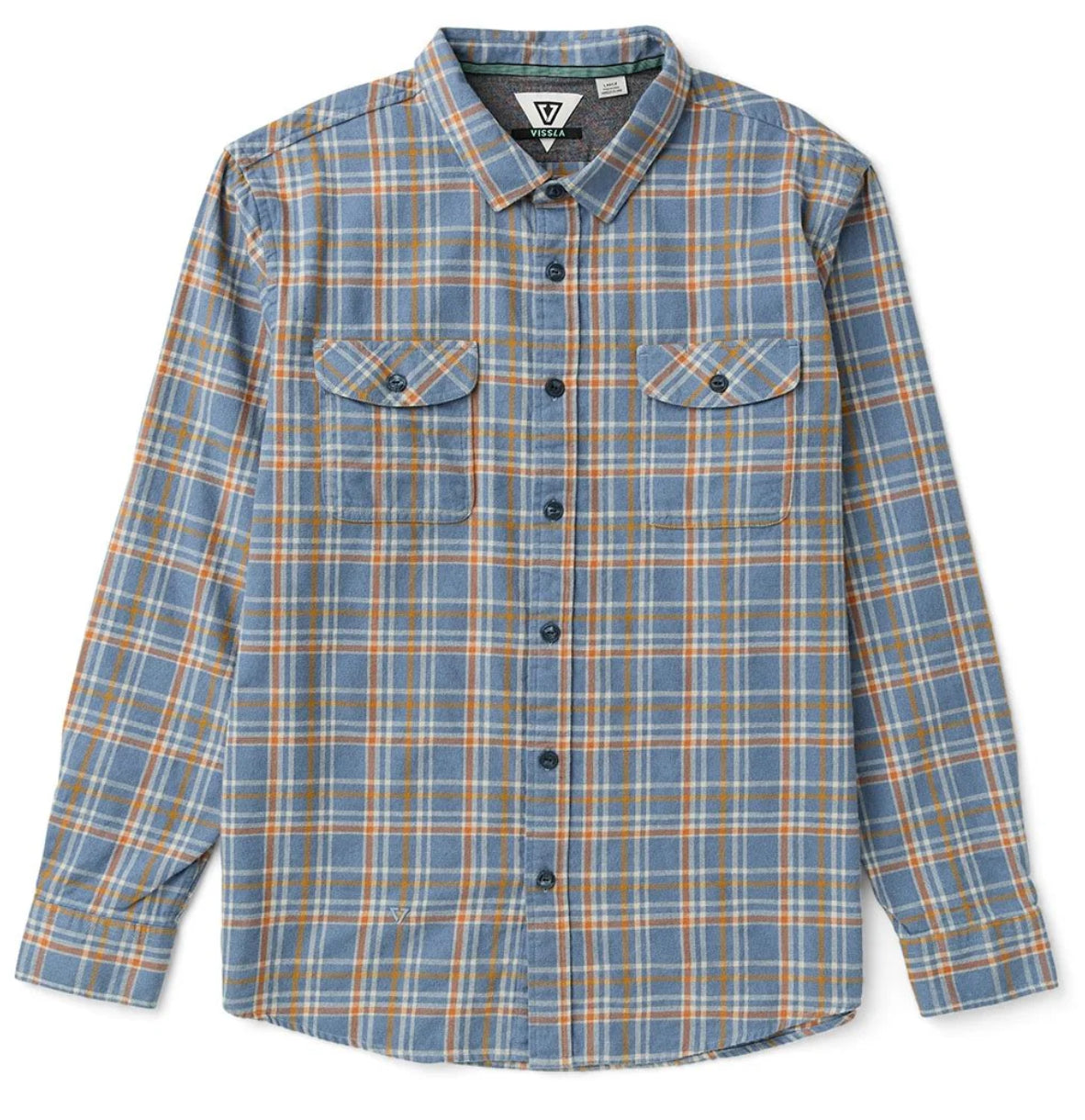 Vissla Central Coast Eco LS Flannel Blue Haze