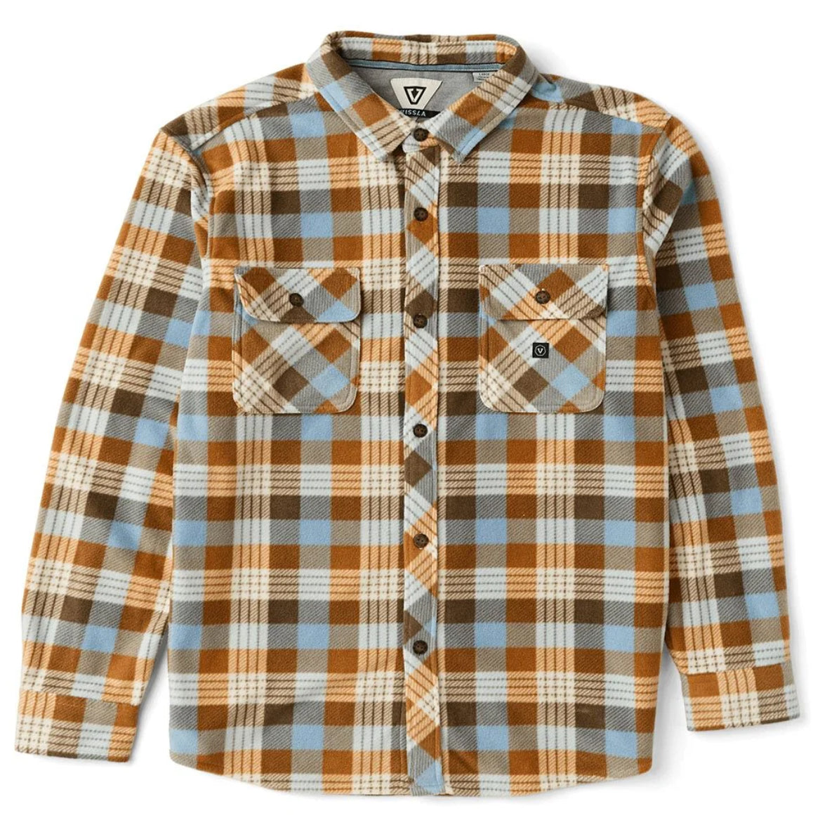 Vissla Eco LS Polar Flannel Faded Denim