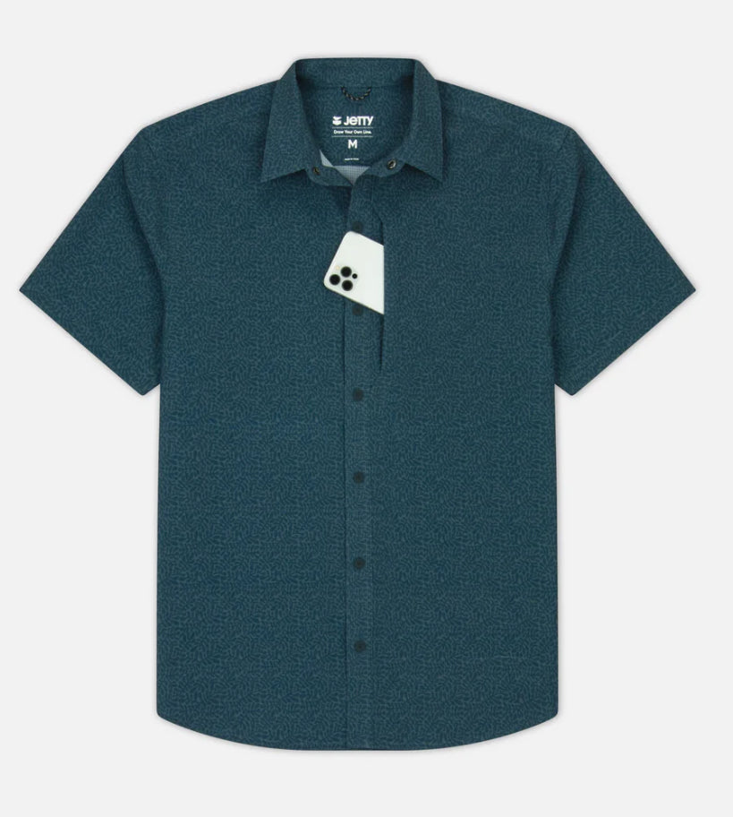 Jetty Sandspit Tech Button Up Shirt