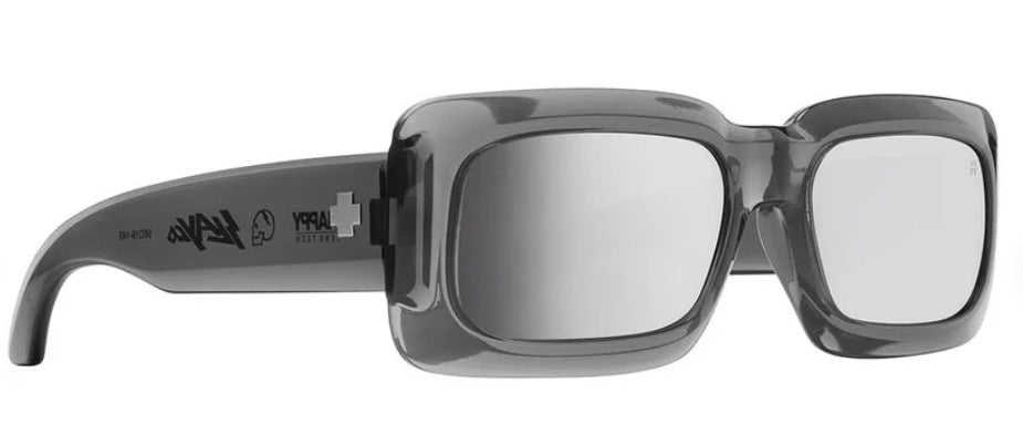 Spy Ninety Six Clear Smoke Happy Gray Green Silver Sunglasses