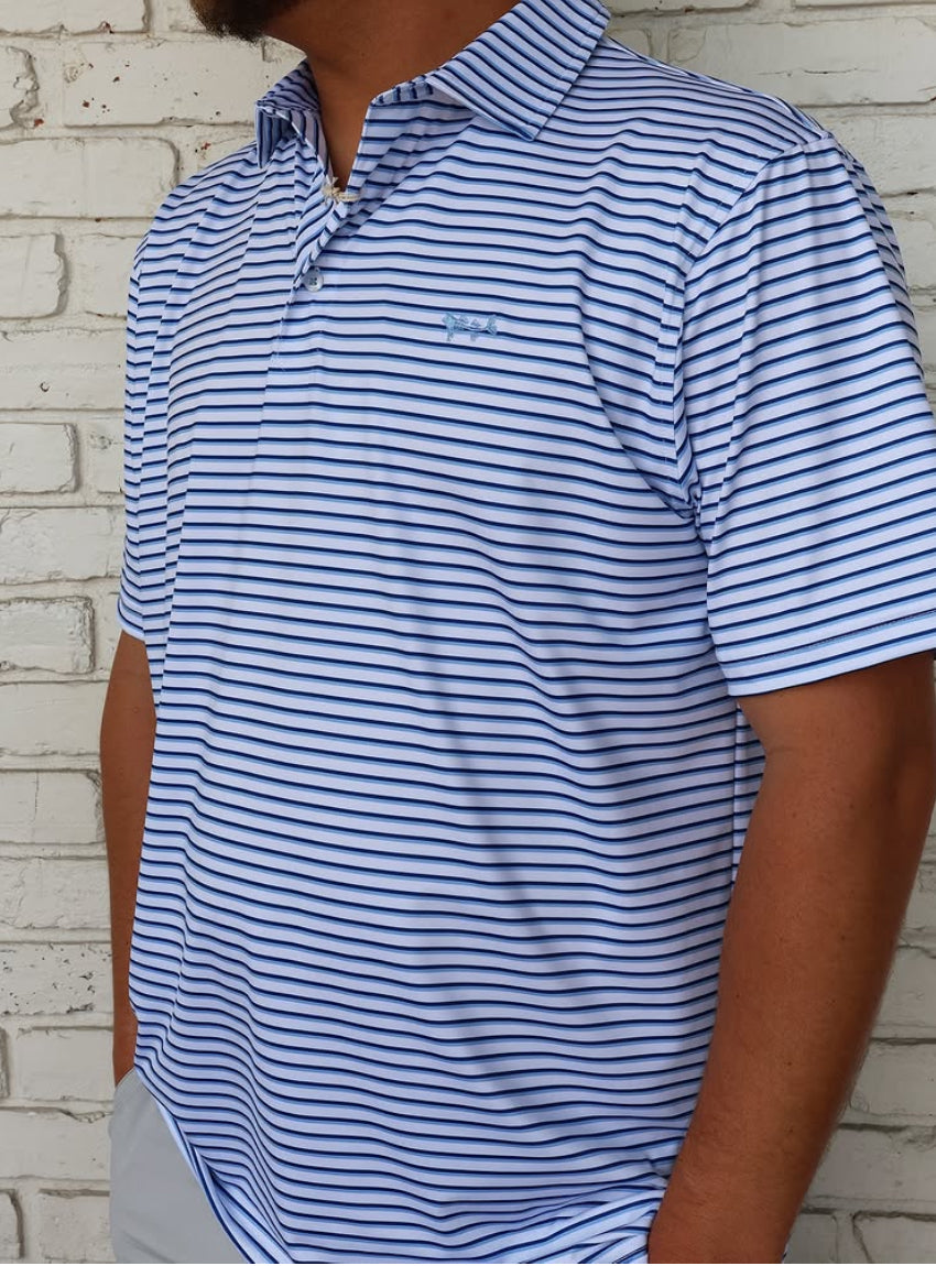 Coastal Cotton Performance Polo - Ocean