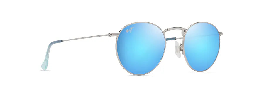 Maui Jim Blue Hawaii Pukaua Shiny Silver/Blue Sunglasses