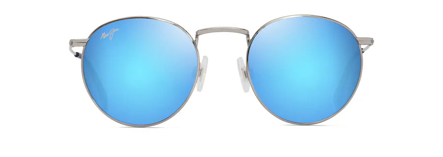 Maui Jim Blue Hawaii Pukaua Shiny Silver/Blue Sunglasses