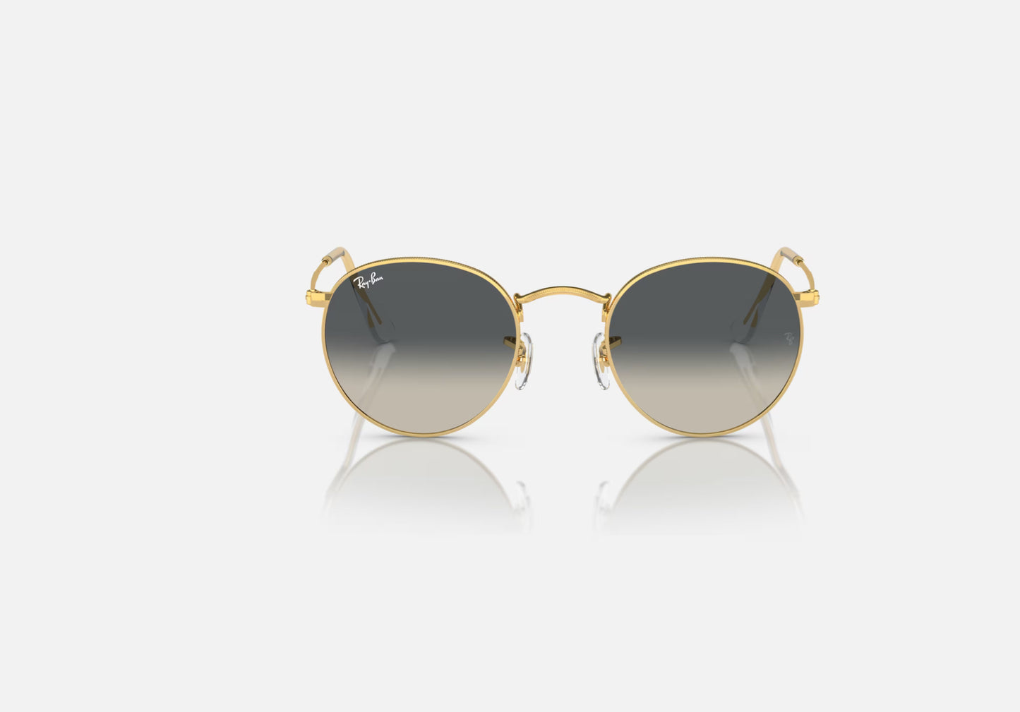 RayBan Round Metal Sunglasses Gold and Grey