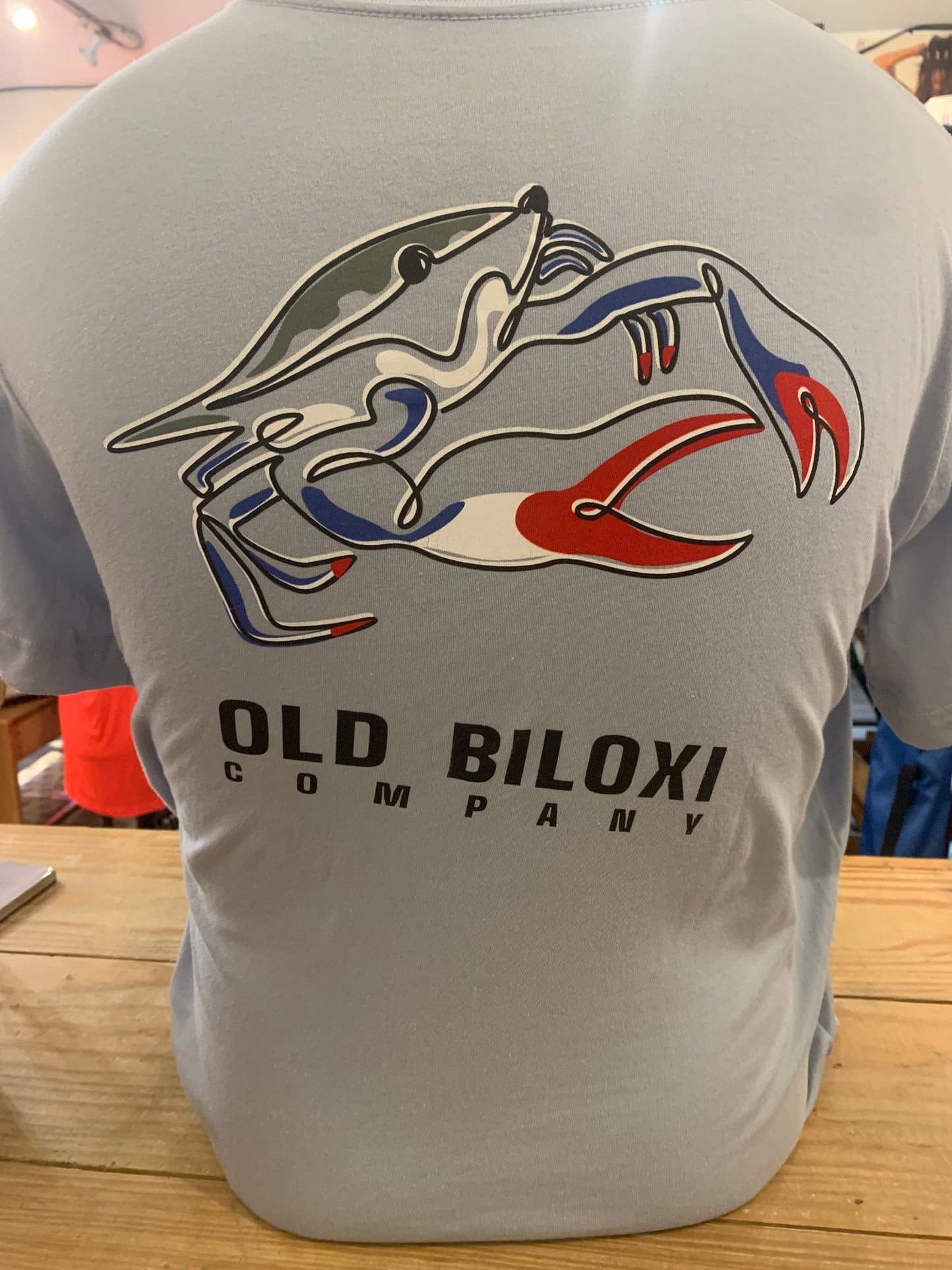 Old Biloxi Co. Crab Tee Blue
