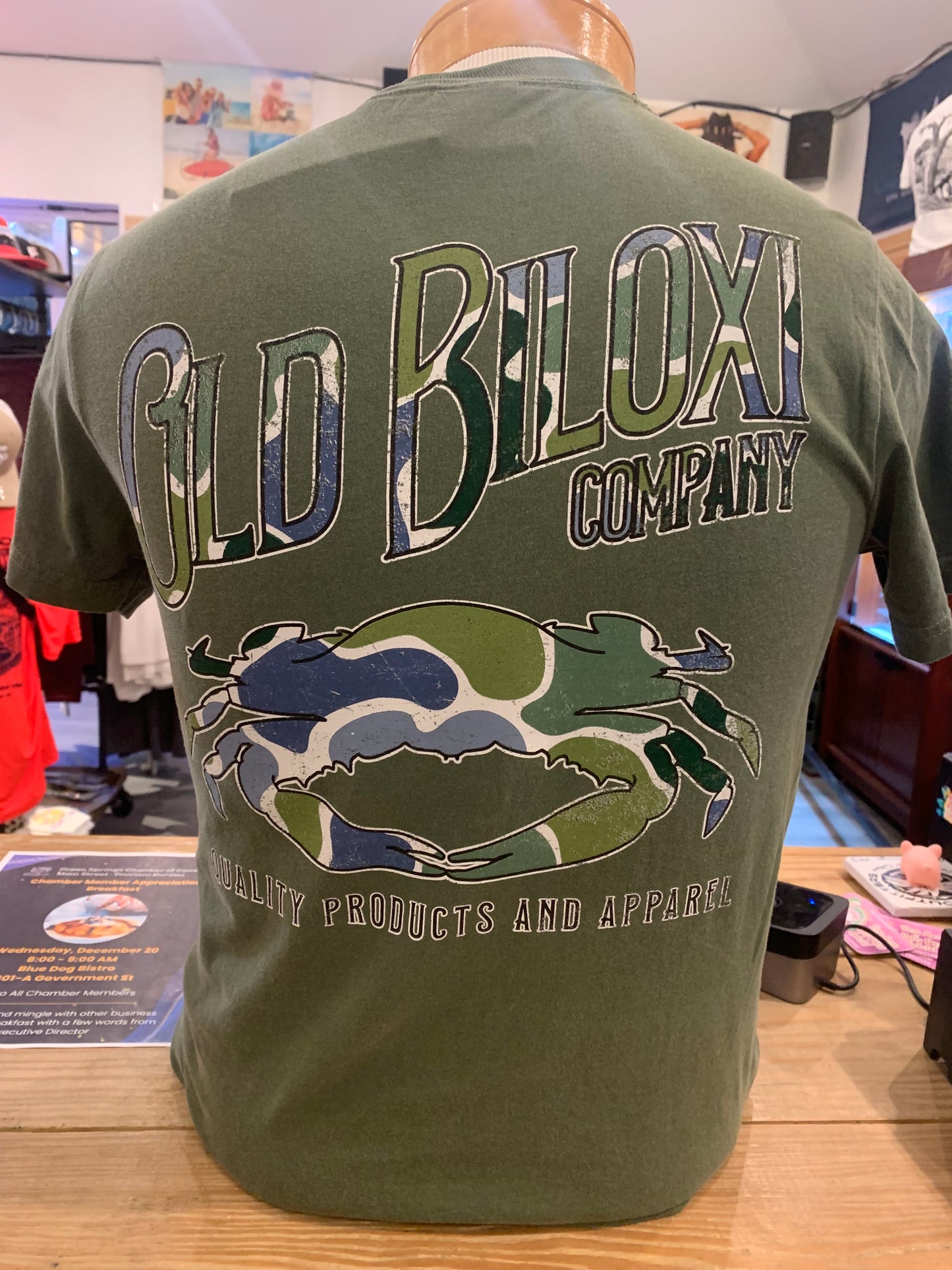 Old Biloxi Co. Camo Crab Tee