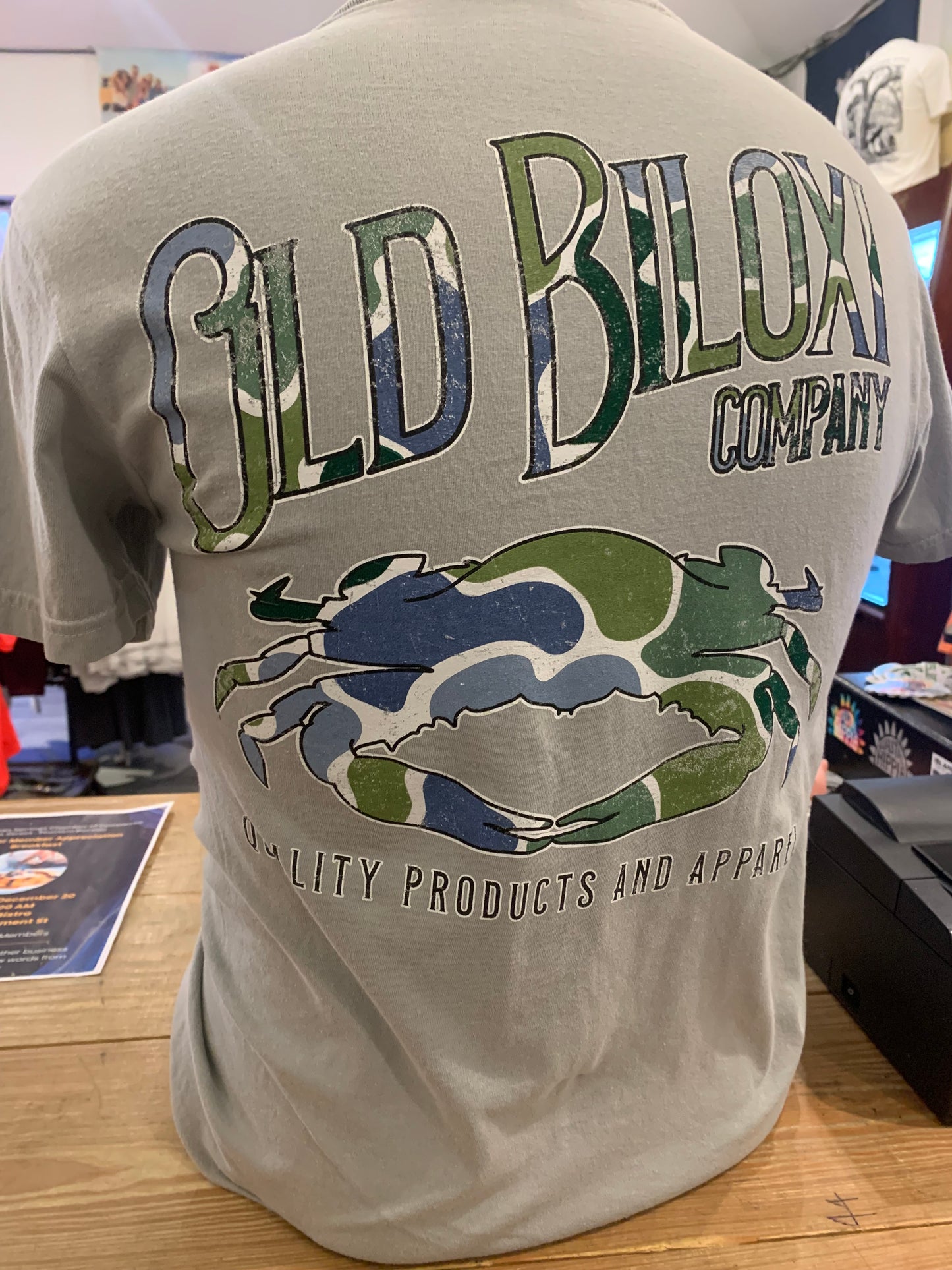 Old Biloxi Co. Camo Crab Tee