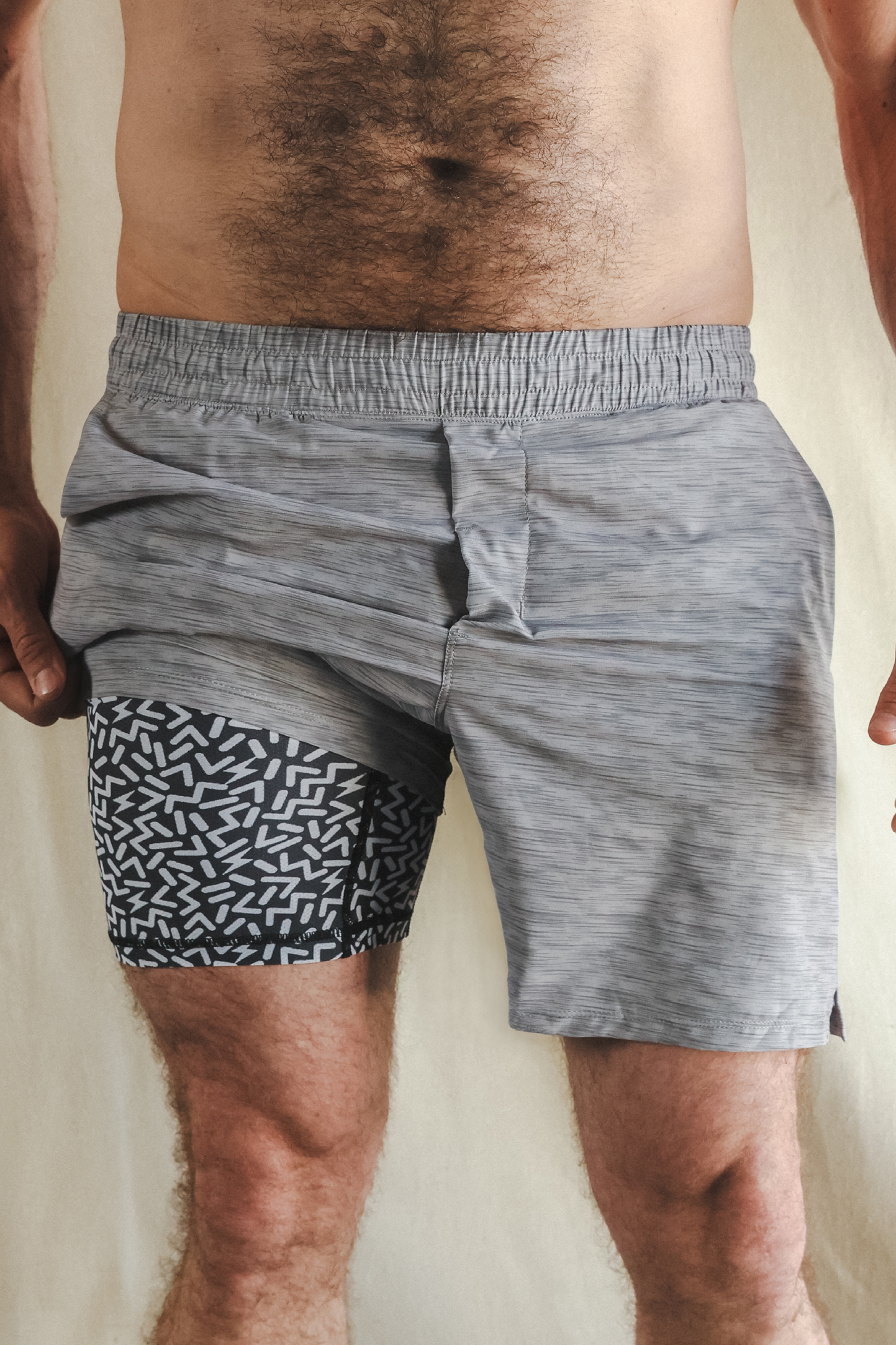 The Junk Trunks | Grey Ball Hammock® 7 Inch Athletic Shorts
