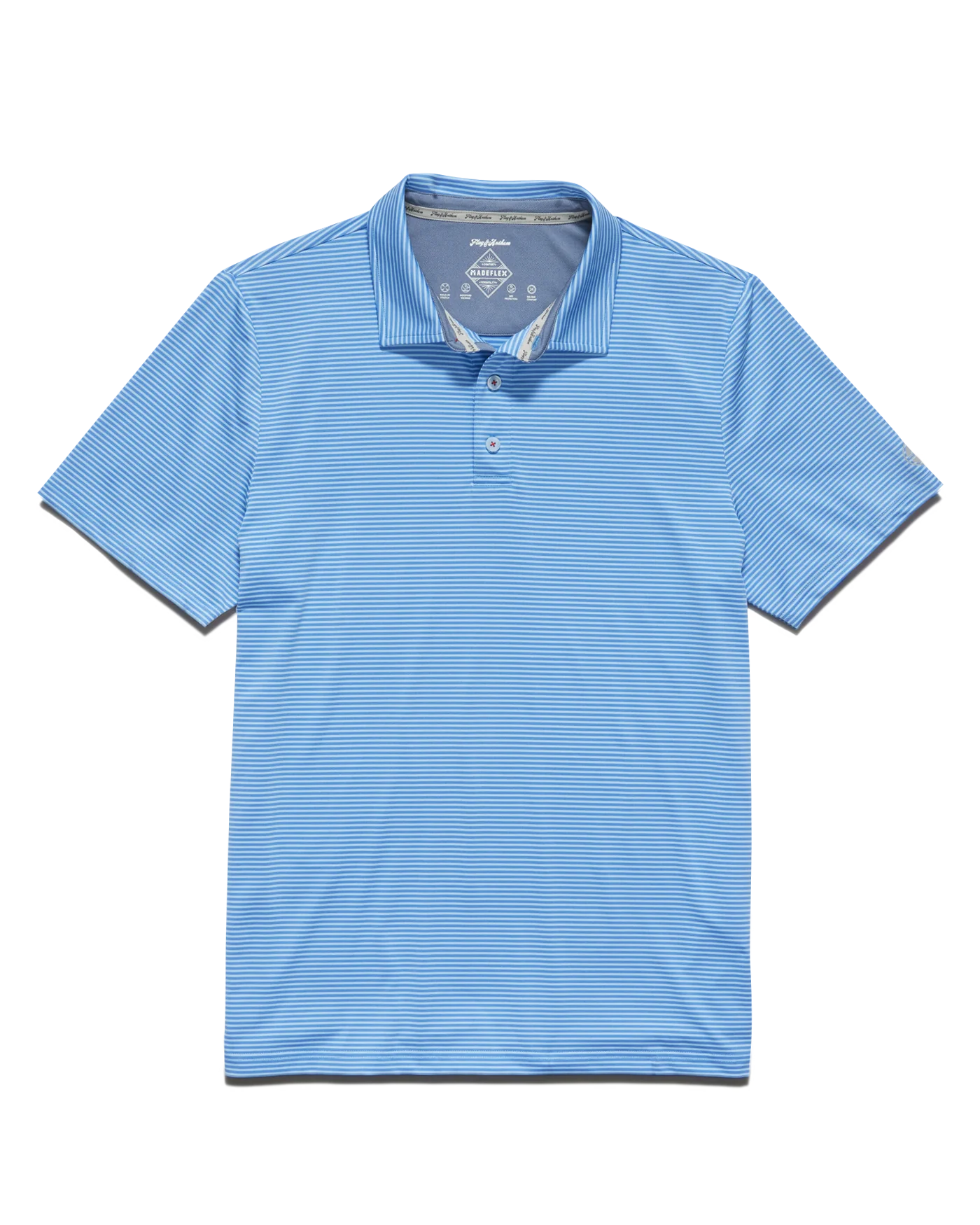 Flag and Anthem Naples Striped Performance Polo Green/Blue