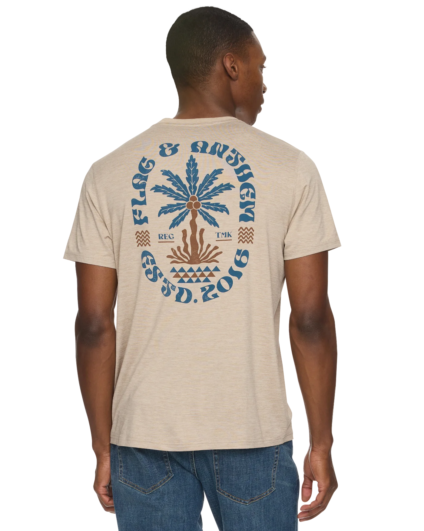 Flag and Anthem Palm Tree - Oatmeal