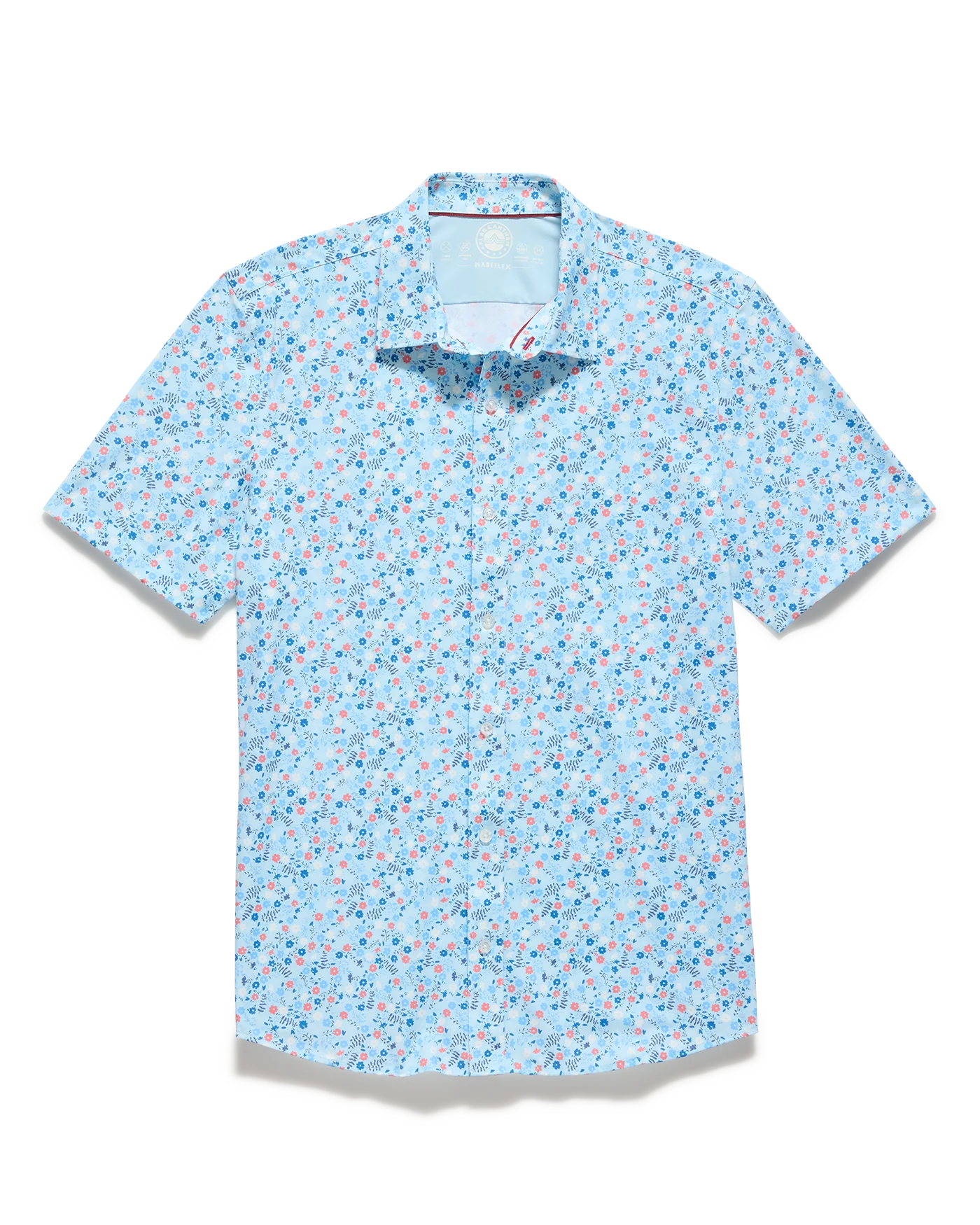 Flag and Anthem Journey SS Stretch Shirt - Blue Coral / Floral
