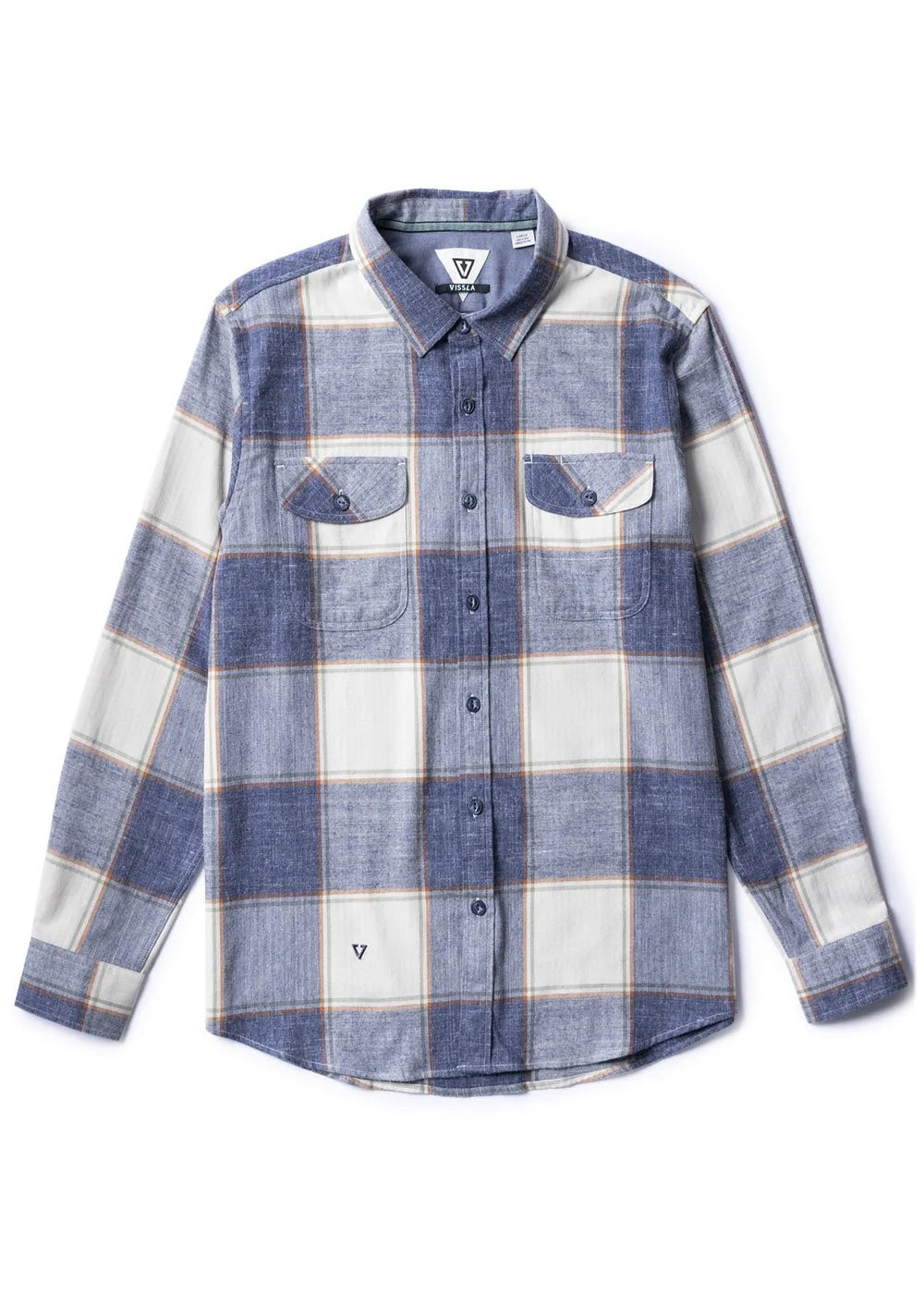 Vissla Central Coast ECO LS Flannel Dark Naval Heather