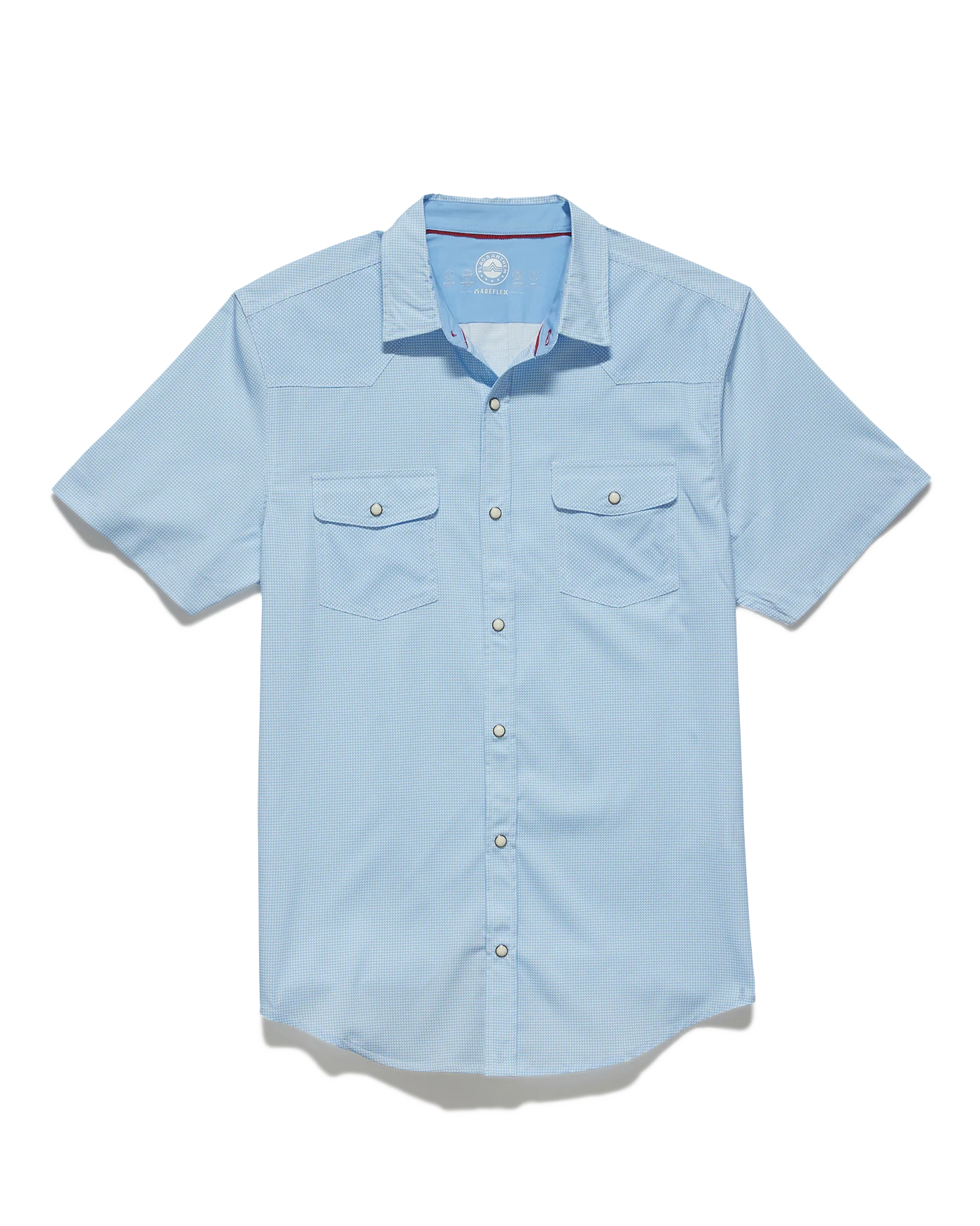 Flag and Anthem UPF Performance Western Shirt - Light Blue / White