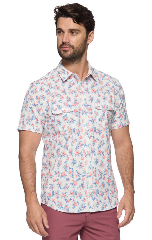 Flag and Anthem Linton SS Drink Button Up