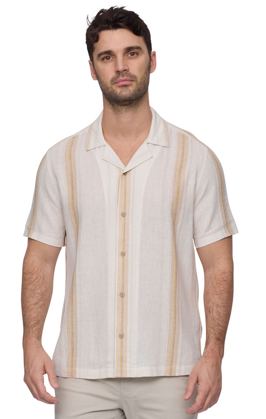 Flag and Anthem Palmer SS Linen Blen Button Up