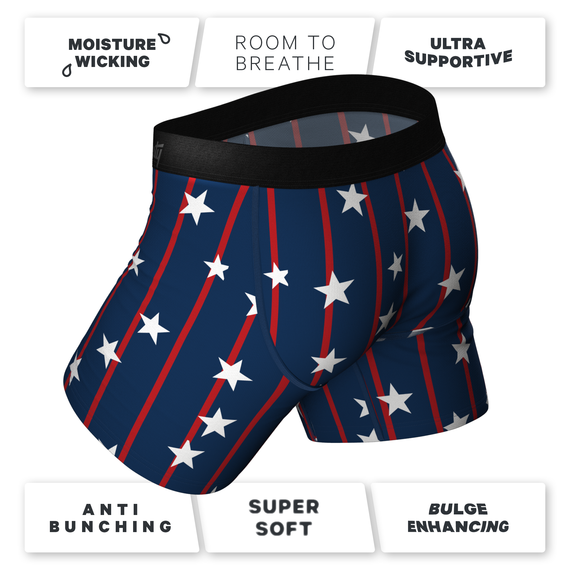 The Stars & Stripes | USA Pinstripe Ball Hammock® Pouch Underwear