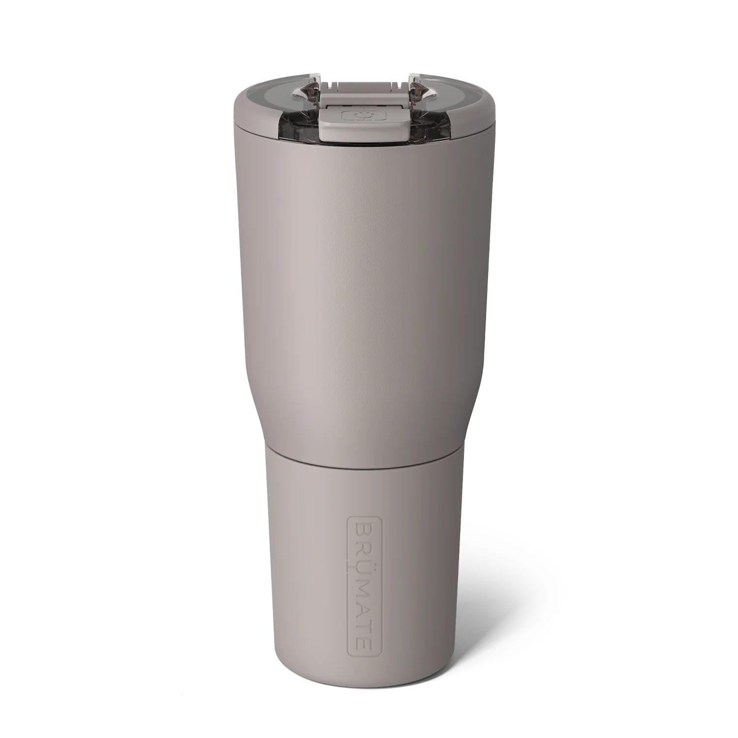 Brumate Insulated Tumbler in Light Gray with Spill-Resistant Lid for Hot and Cold Beverages