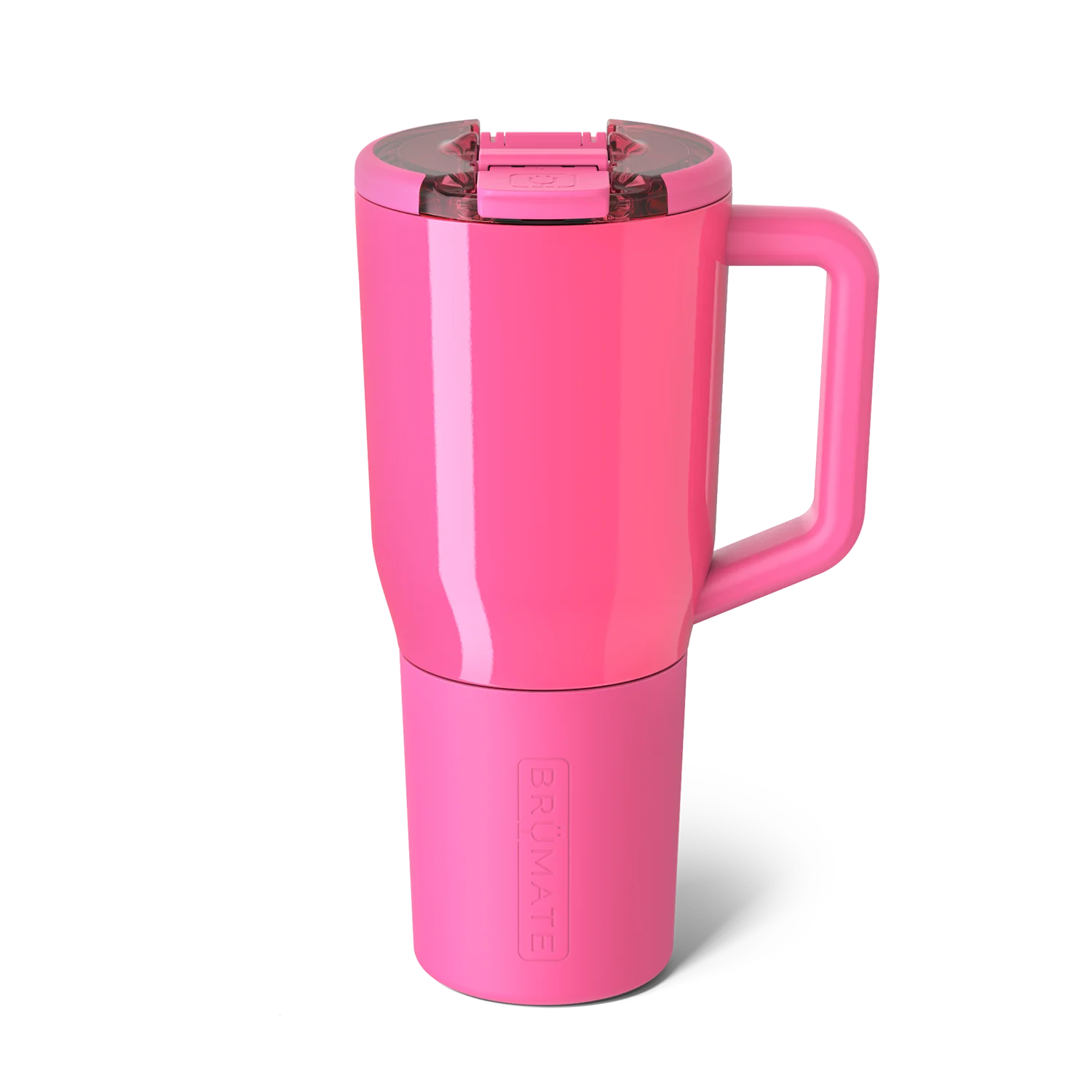 Brumate Pink Insulated Tumbler with Handle, Ideal for Hot and Cold Beverage Enjoyment