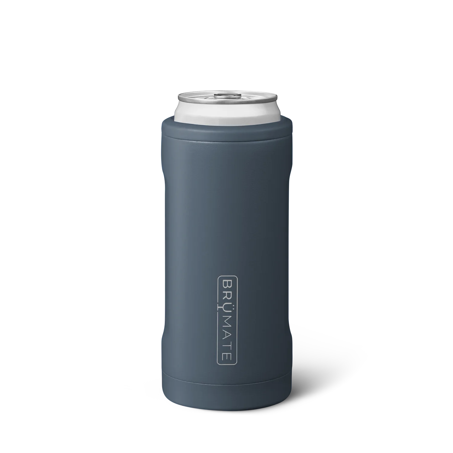 Brumate Can Cooler in Slate Gray, perfect for keeping beverages cold on the go.