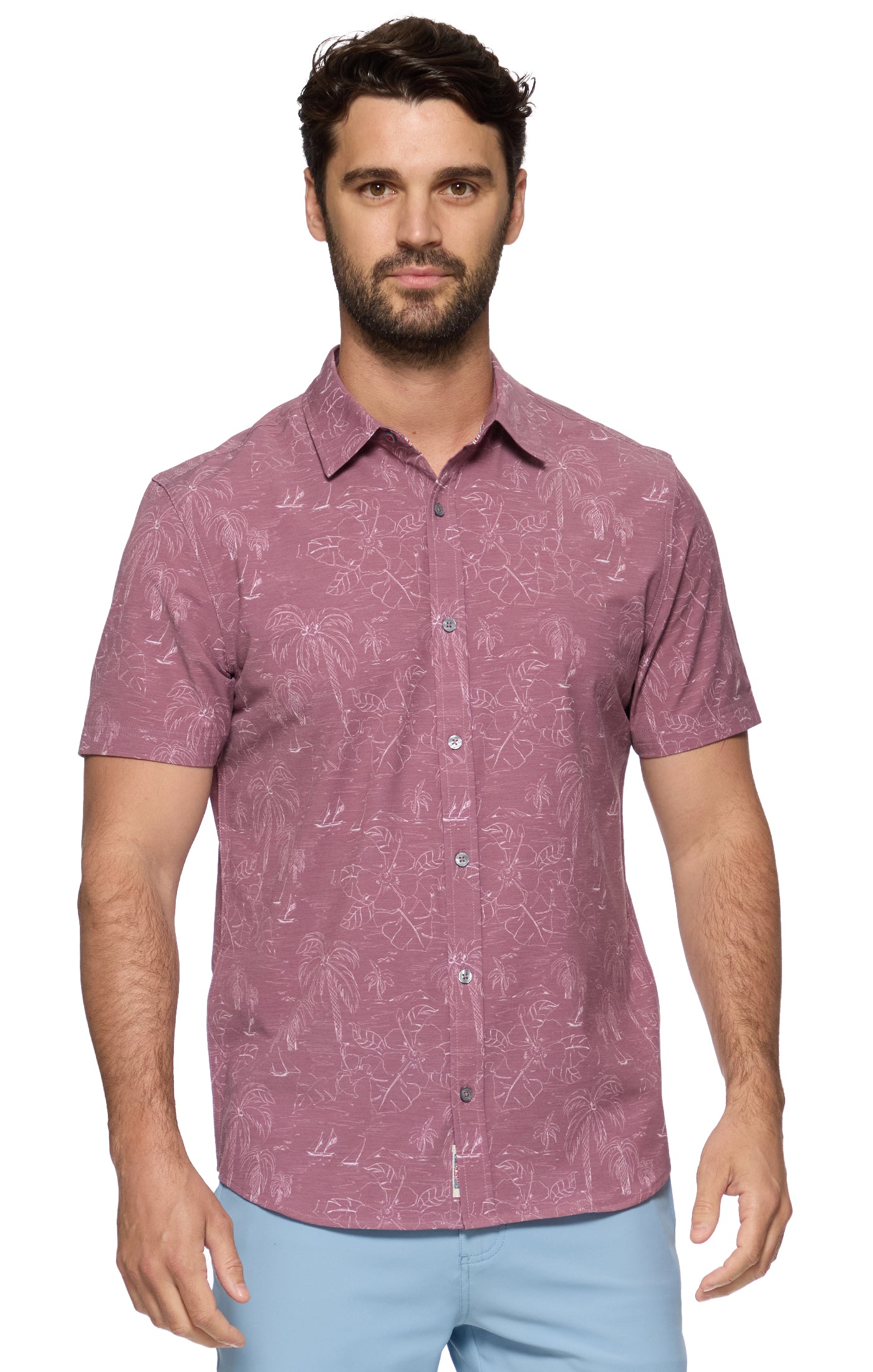 Flag and Anthem Richfield Performance Shirt - Dark Mauve ISLANDER Flag and Anthem Richfield Performance Shirt - Dark Mauve ISLANDER