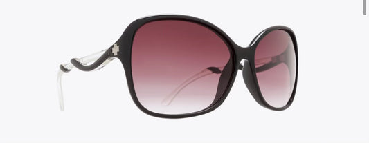 Spy sunglasses fiona black with clear happy merlot fade