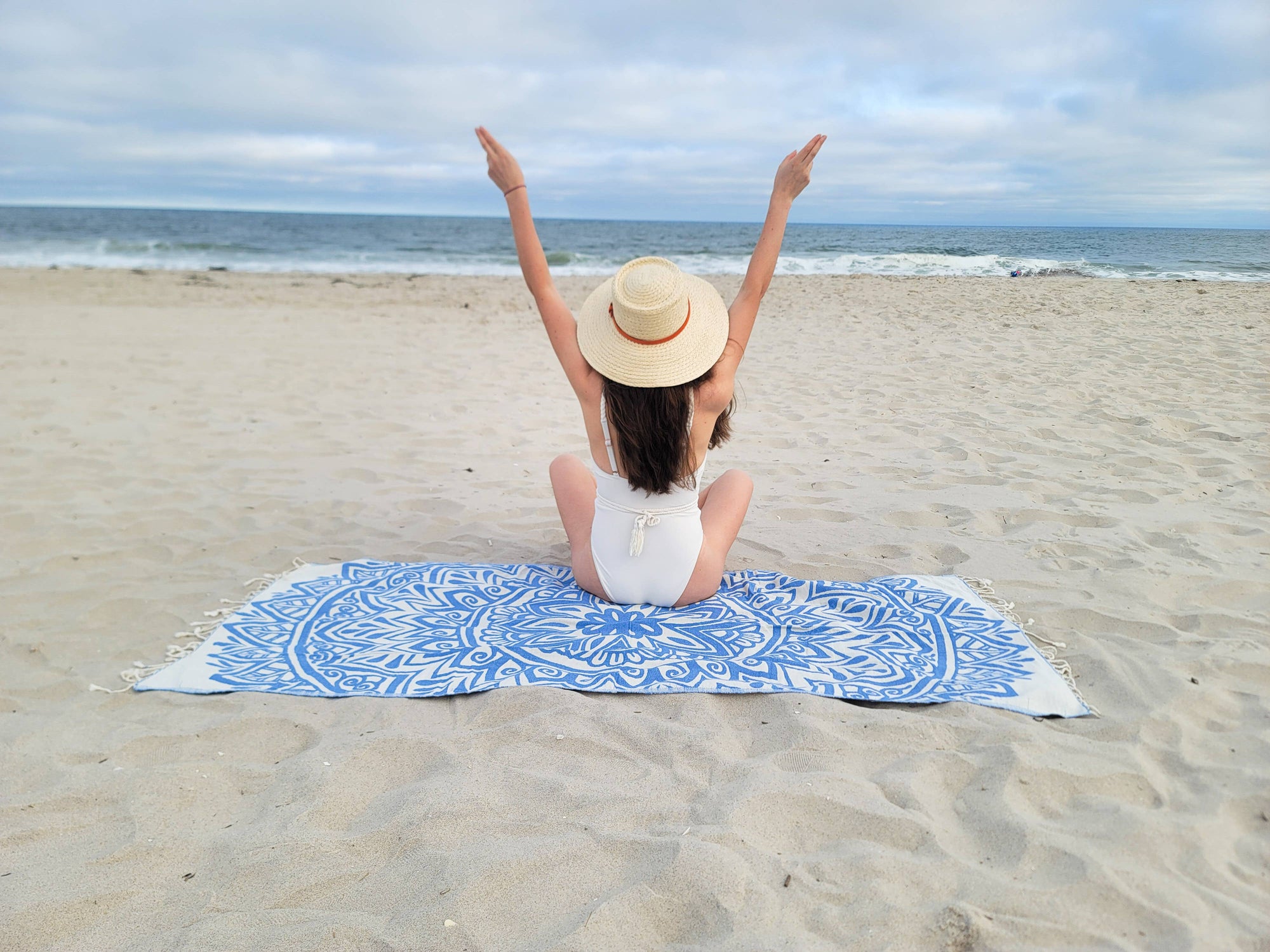 Kalkedon Towels - Mandala Turkish Towel | Double Sided Beach Towel | Sand Free