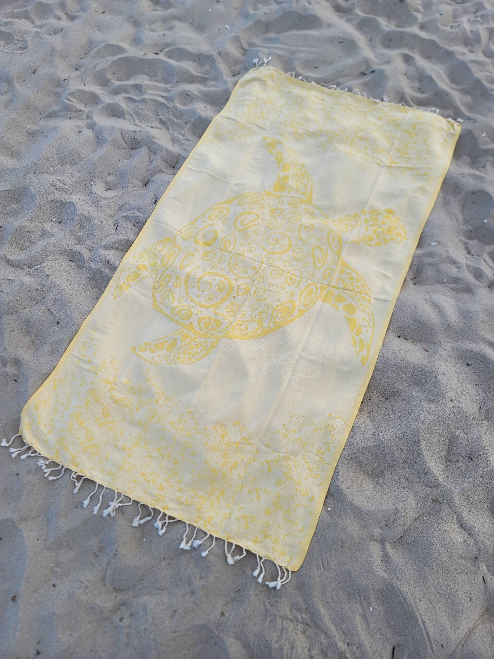Kalkedon Towels - Caretta Turtle Beach Towel | Oversized Turkish Towel | Sand Free