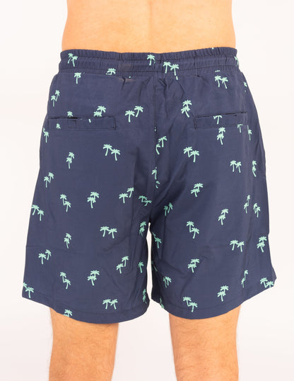 Tropical Trees - Waterproof Pocket Swim Shorts - Athletic Liner