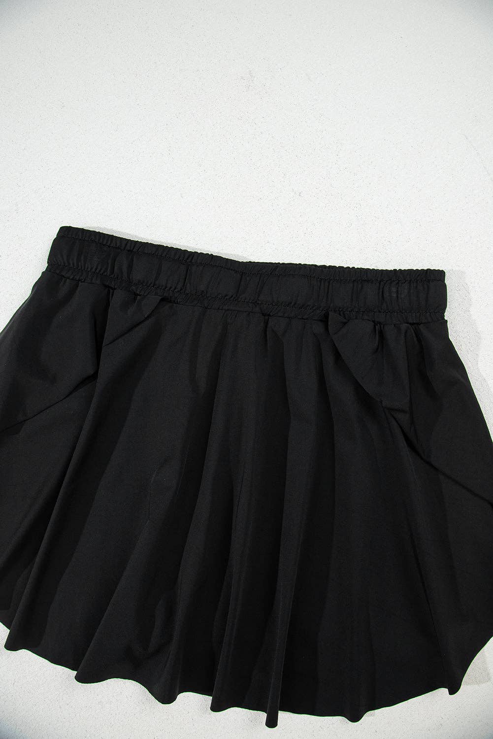 Lovesoft - Black High Waist Drawstring Tennis Skort with Lining