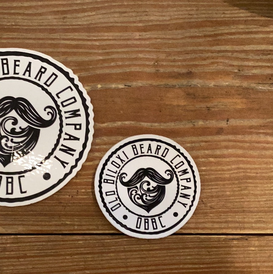 Old Biloxi Beard Company Black & White Sticker