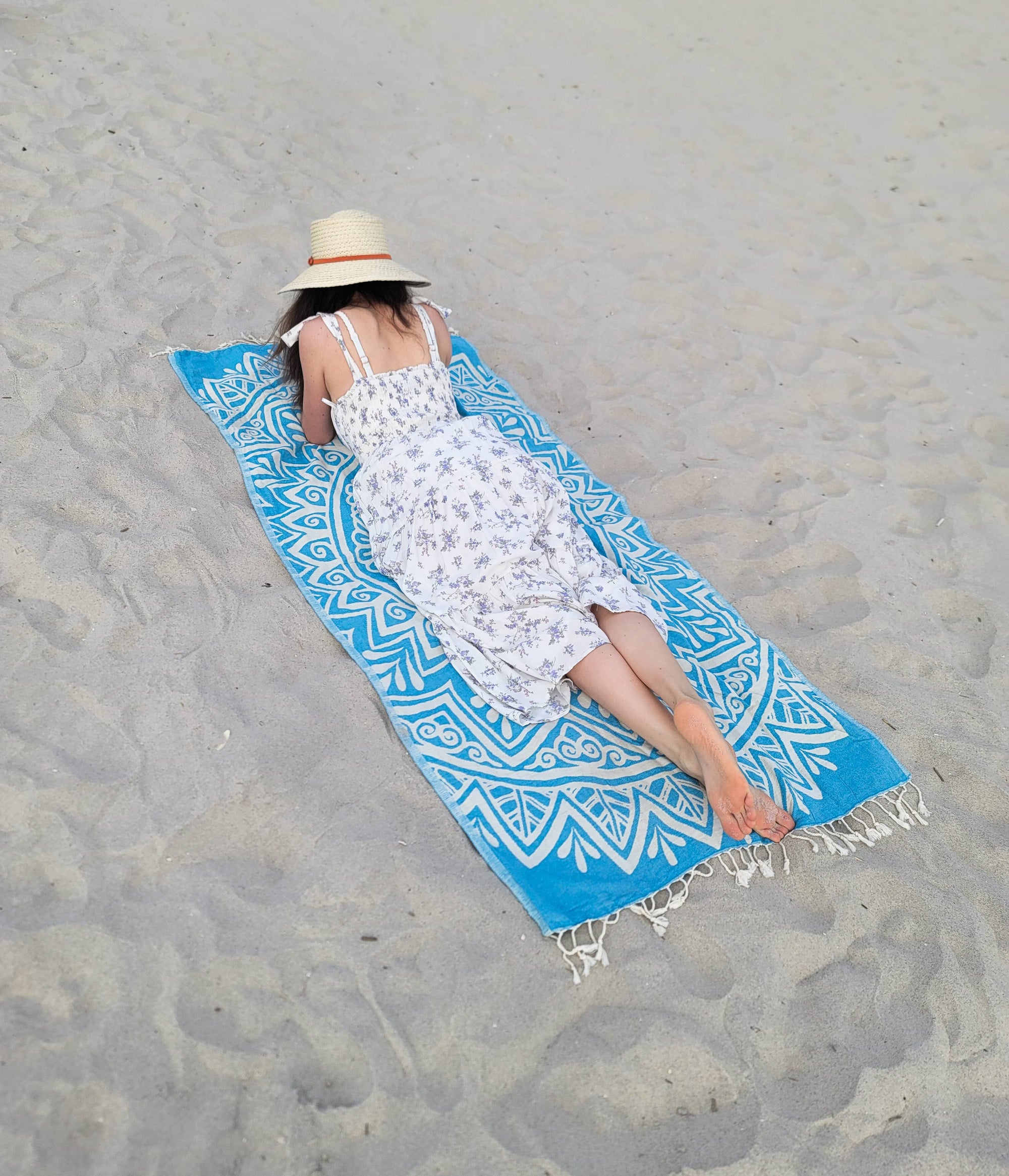 Kalkedon Towels - Mandala Turkish Towel | Double Sided Beach Towel | Sand Free