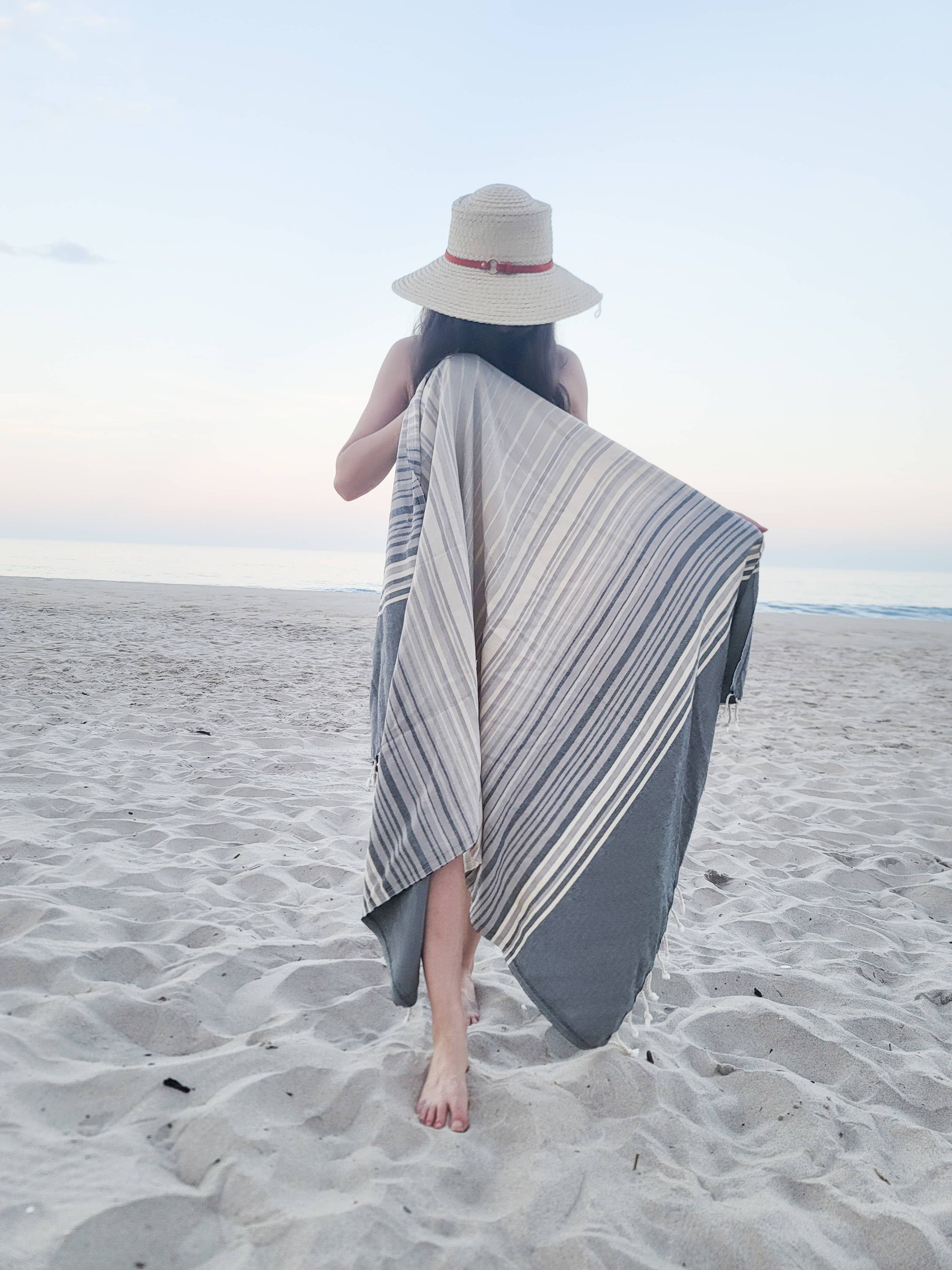 Kalkedon Towels - Tegula Turkish Towel | Sand Free Beach Towel |Jacquard Woven