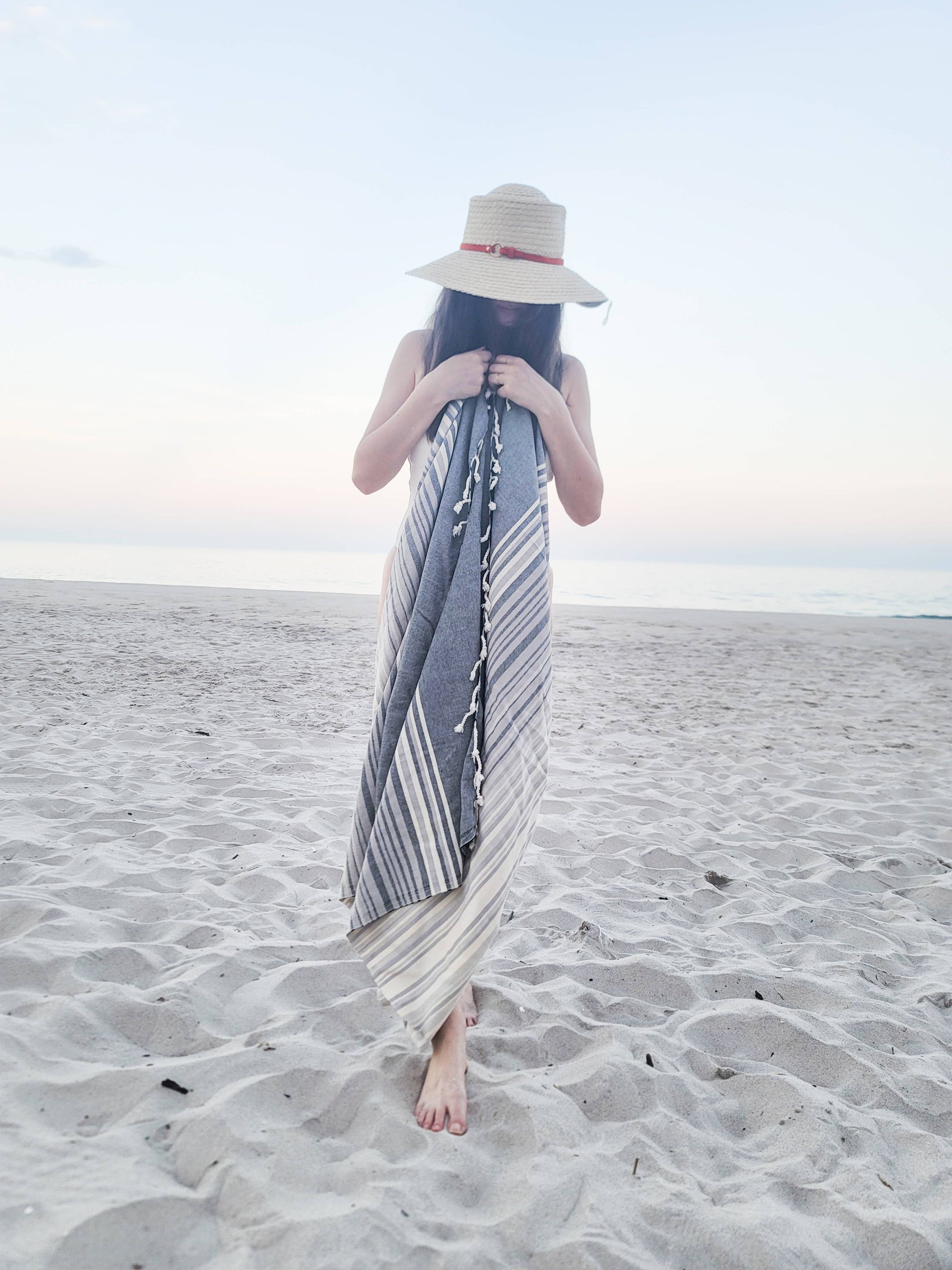 Kalkedon Towels - Tegula Turkish Towel | Sand Free Beach Towel |Jacquard Woven