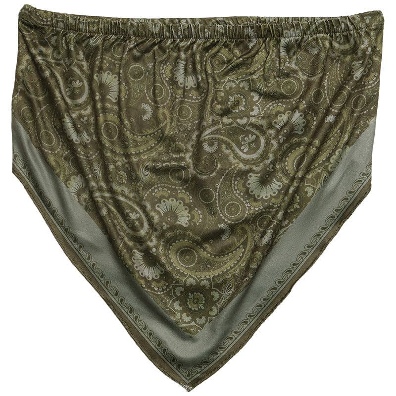 Suhkasana - Boho Paisley Scarf Hem Bandeau Top Strapless Crop Top
