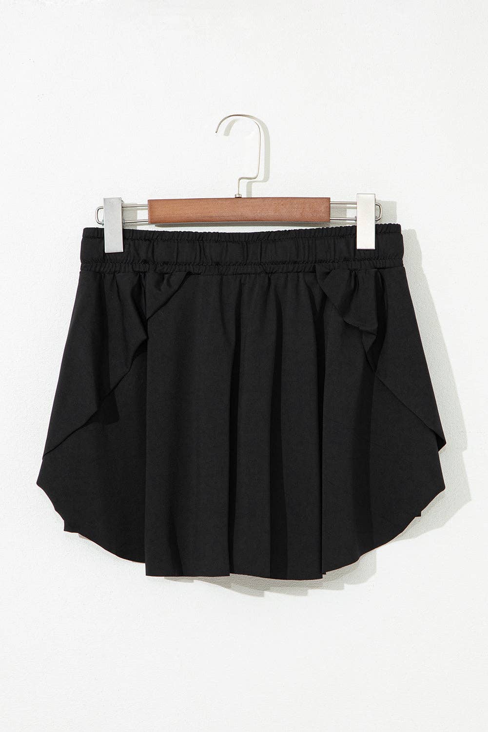 Lovesoft - Black High Waist Drawstring Tennis Skort with Lining