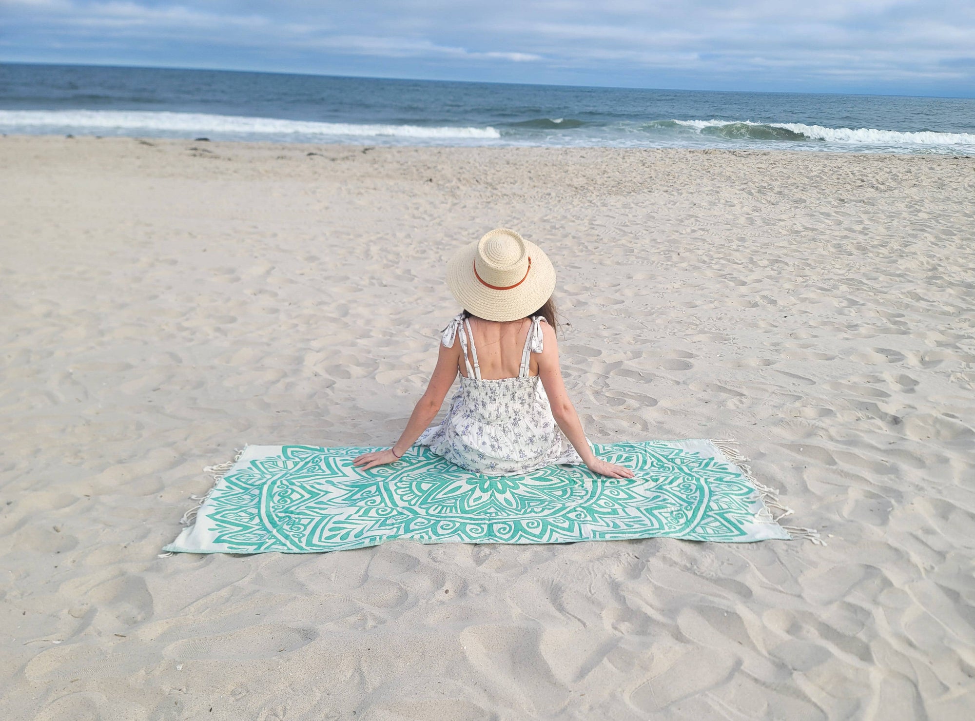 Kalkedon Towels - Mandala Turkish Towel | Double Sided Beach Towel | Sand Free