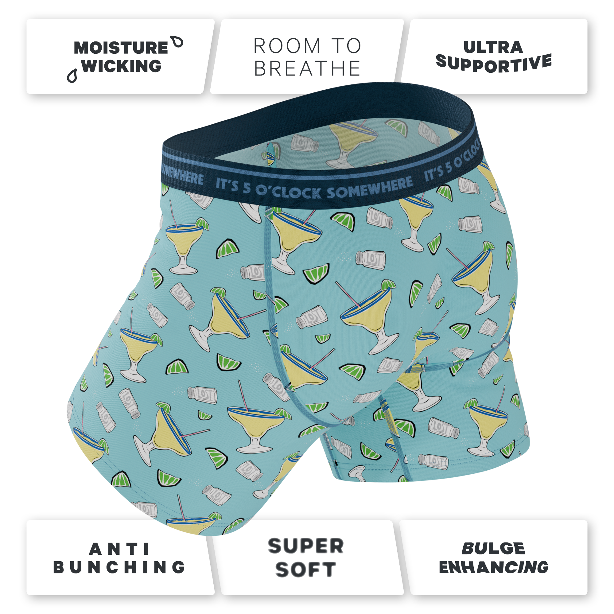 Shinesty, Inc - The Wasting Away | Shinesty x Margaritaville® Ball Hammock® Pouch Underwear With Fly
