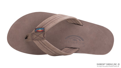 Rainbow Sandals Single Layer Premier Leather with Arch Support 1" Strap - Expresso