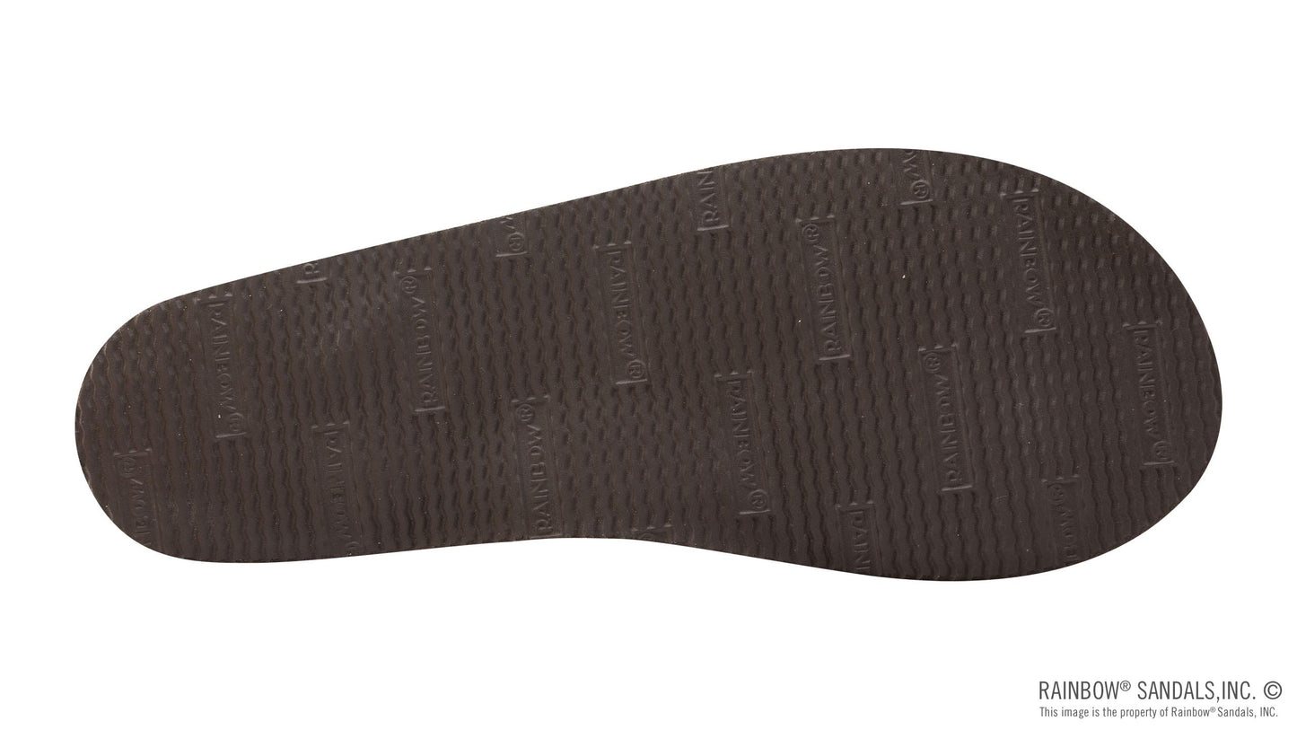 Rainbow Sandals Flirty Braidy Single Layer Premier Leather 1/2" Narrow Strap with Braid - Sierra Brown / Expresso