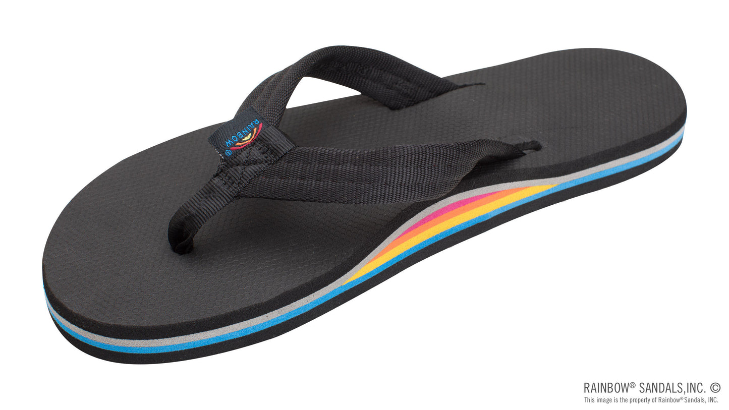 Rainbow Sandals Classic Rubber - Single Layer Soft Top 3/4" EVA Rubber Filled Nylon Strap - Limited