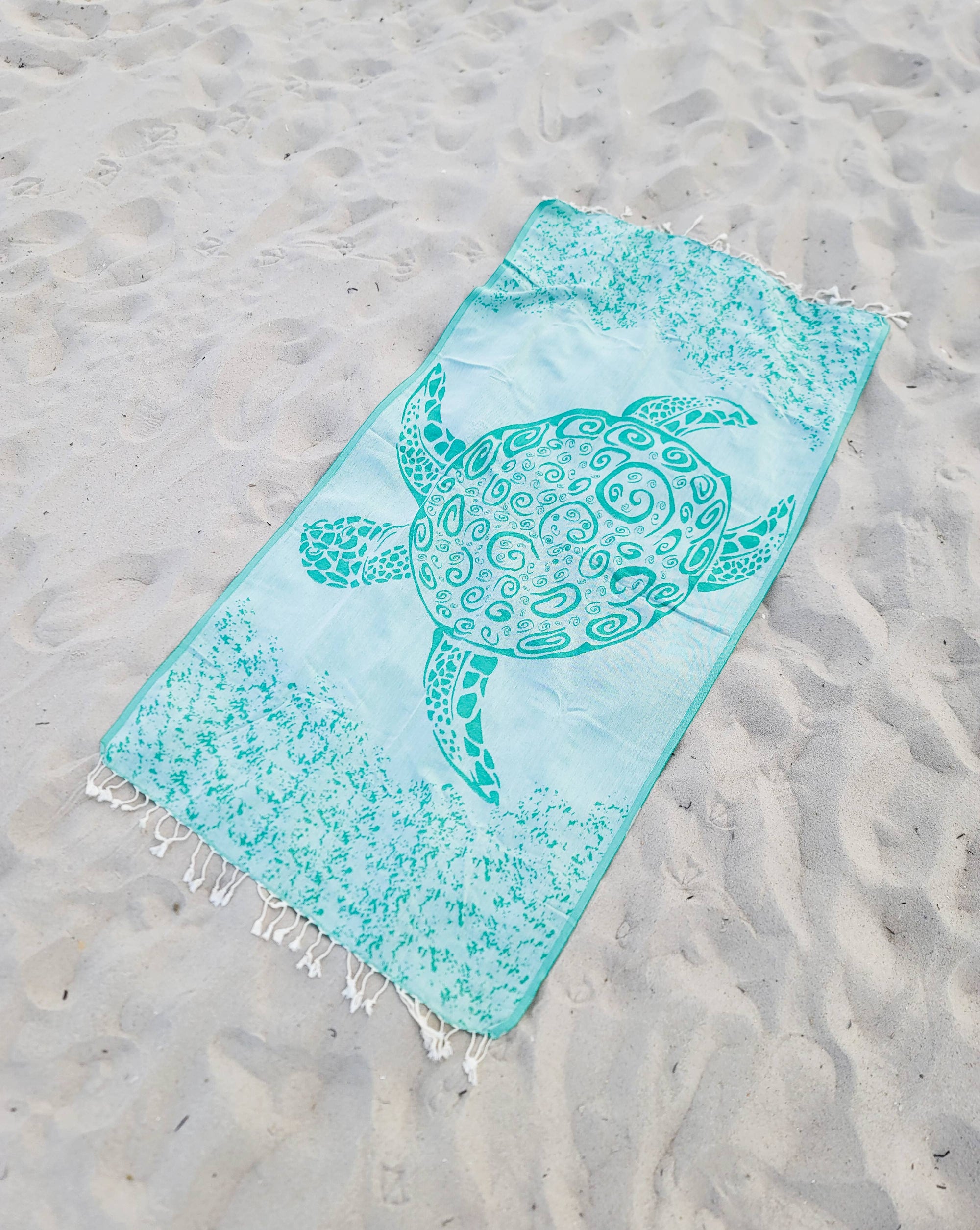 Kalkedon Towels - Caretta Turtle Beach Towel | Oversized Turkish Towel | Sand Free