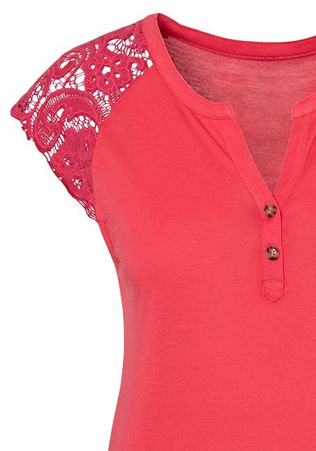 Lascana - LASCANA Women's Lace Detail Top