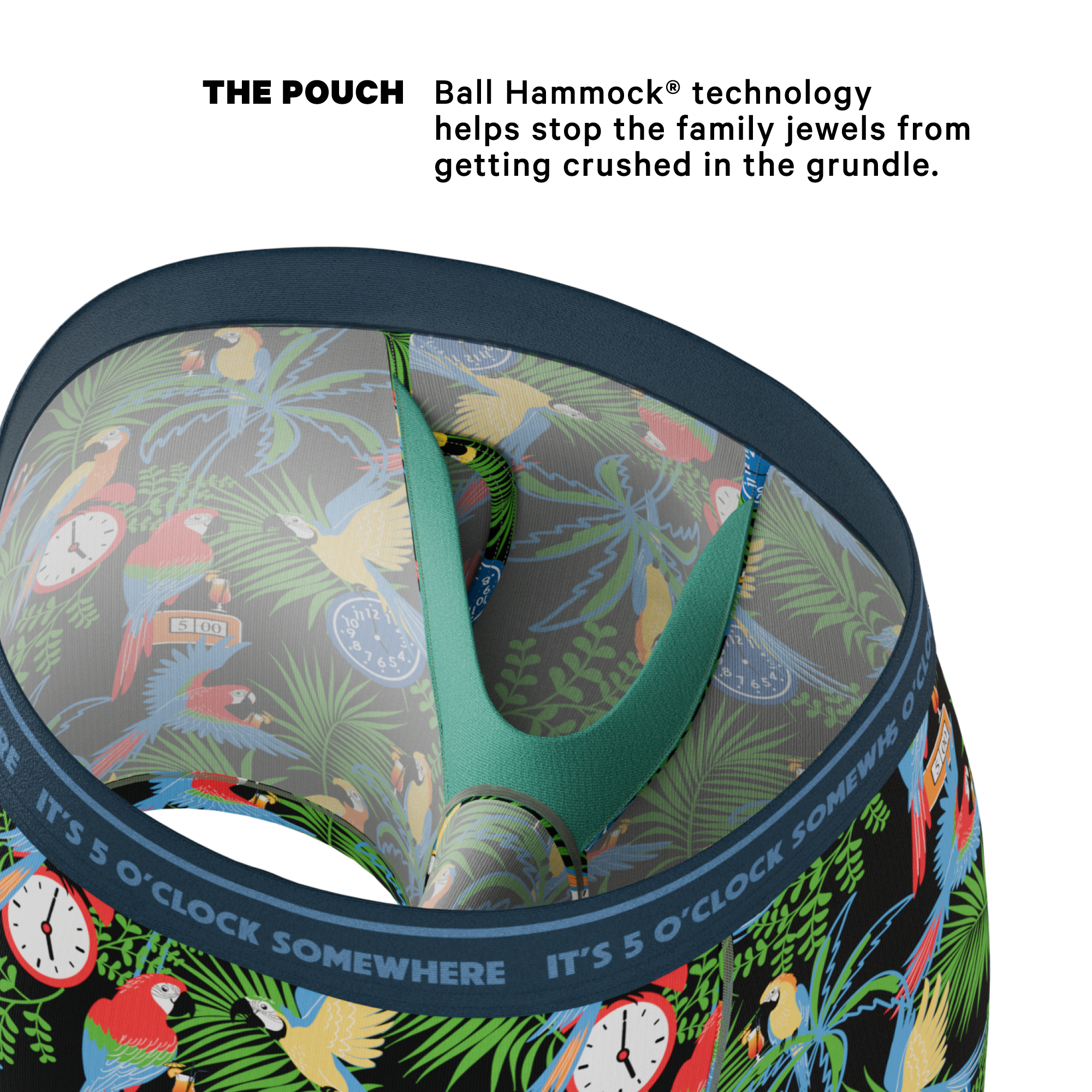 Shinesty, Inc - The 5 O'Clock Somewhere | Margaritaville® Ball Hammock® Pouch Underwear With Fly