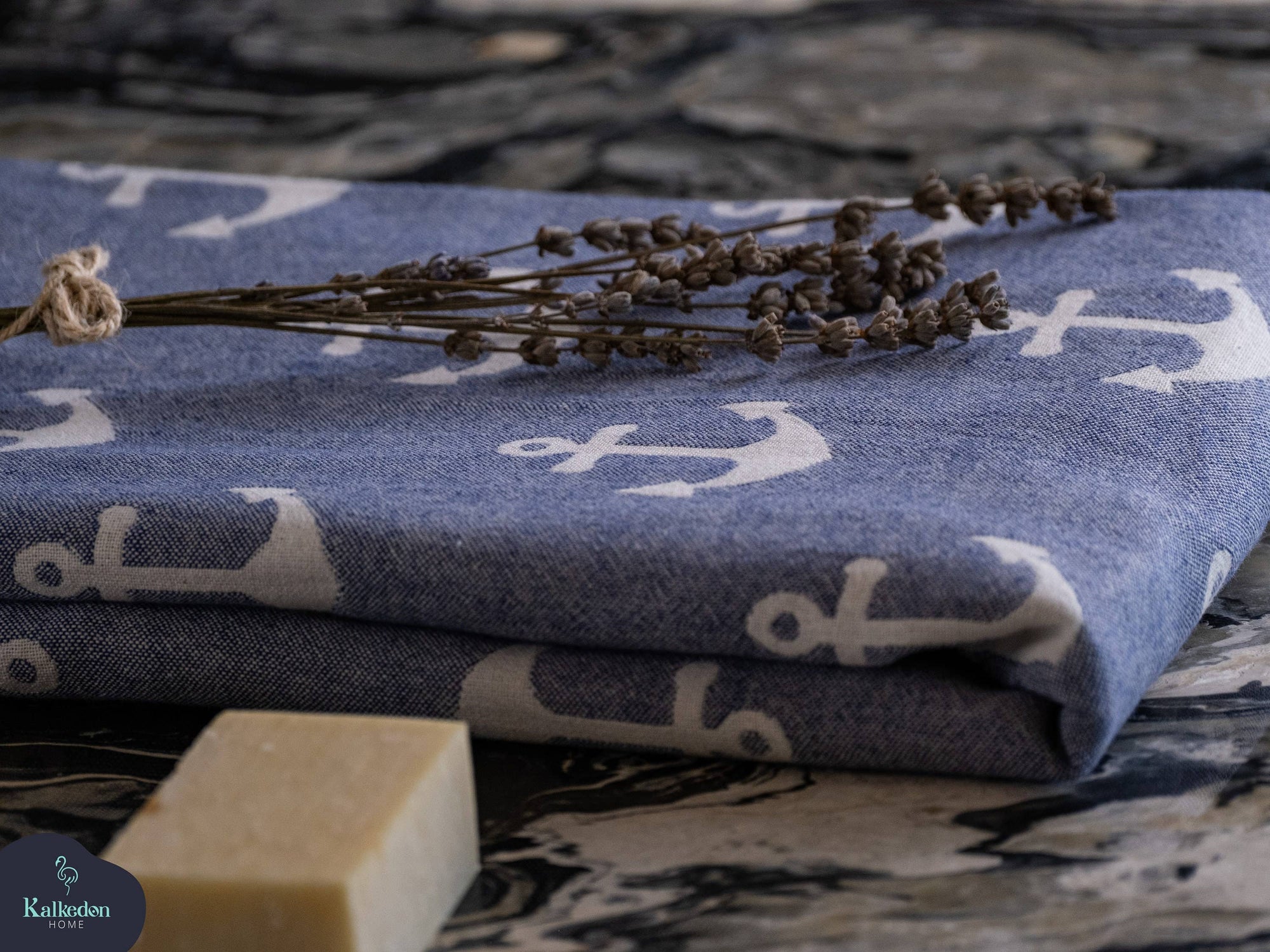 Kalkedon Towels - Turkish Beach Towel | Double Sided Anchor Towels |