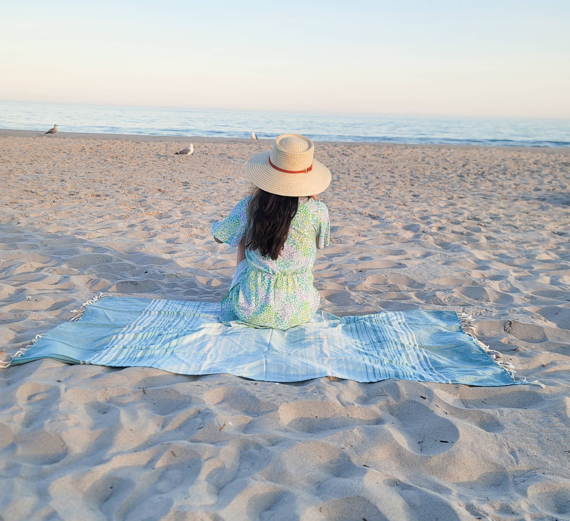 Kalkedon Towels - Tegula Turkish Towel | Sand Free Beach Towel |Jacquard Woven