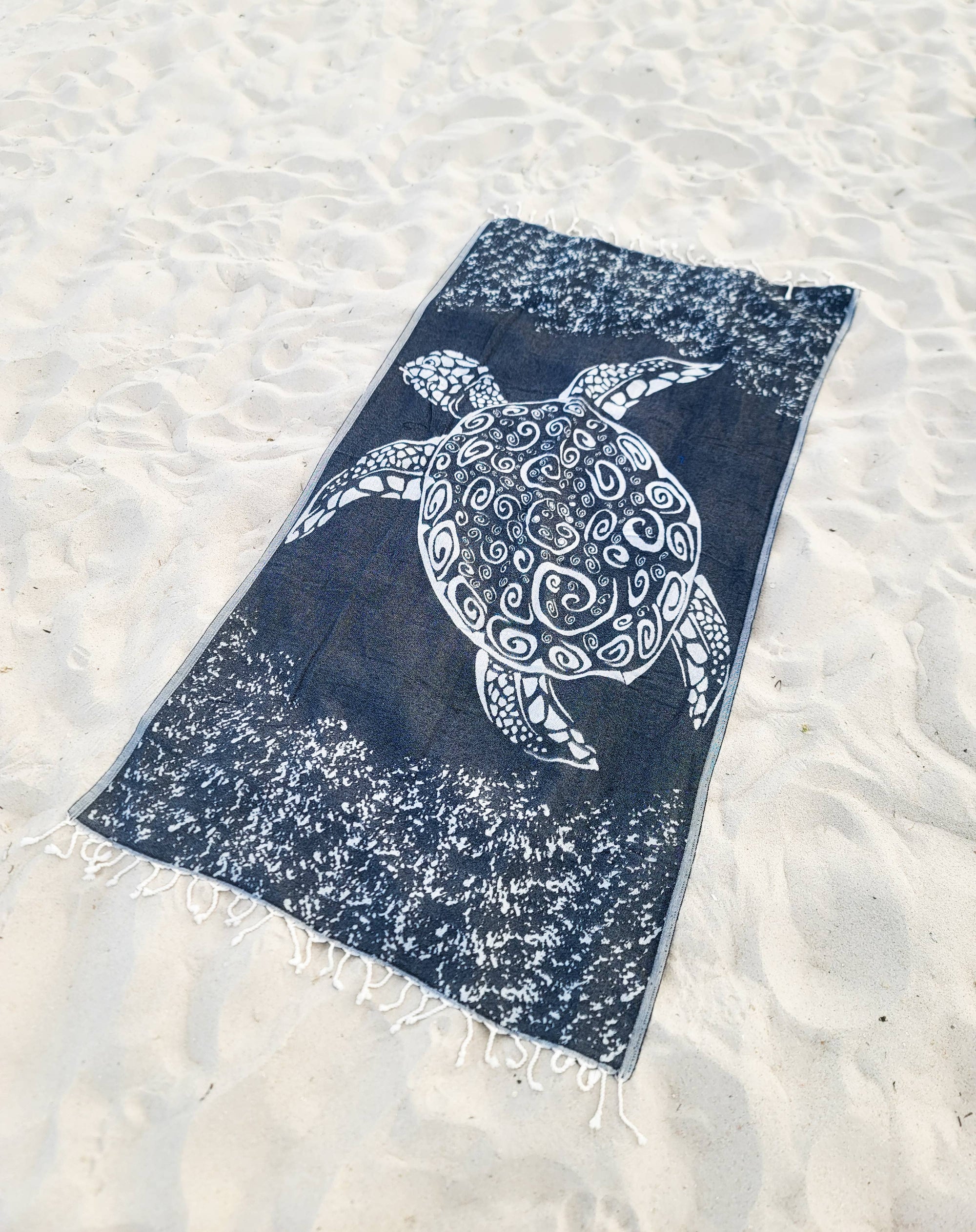 Kalkedon Towels - Caretta Turtle Beach Towel | Oversized Turkish Towel | Sand Free